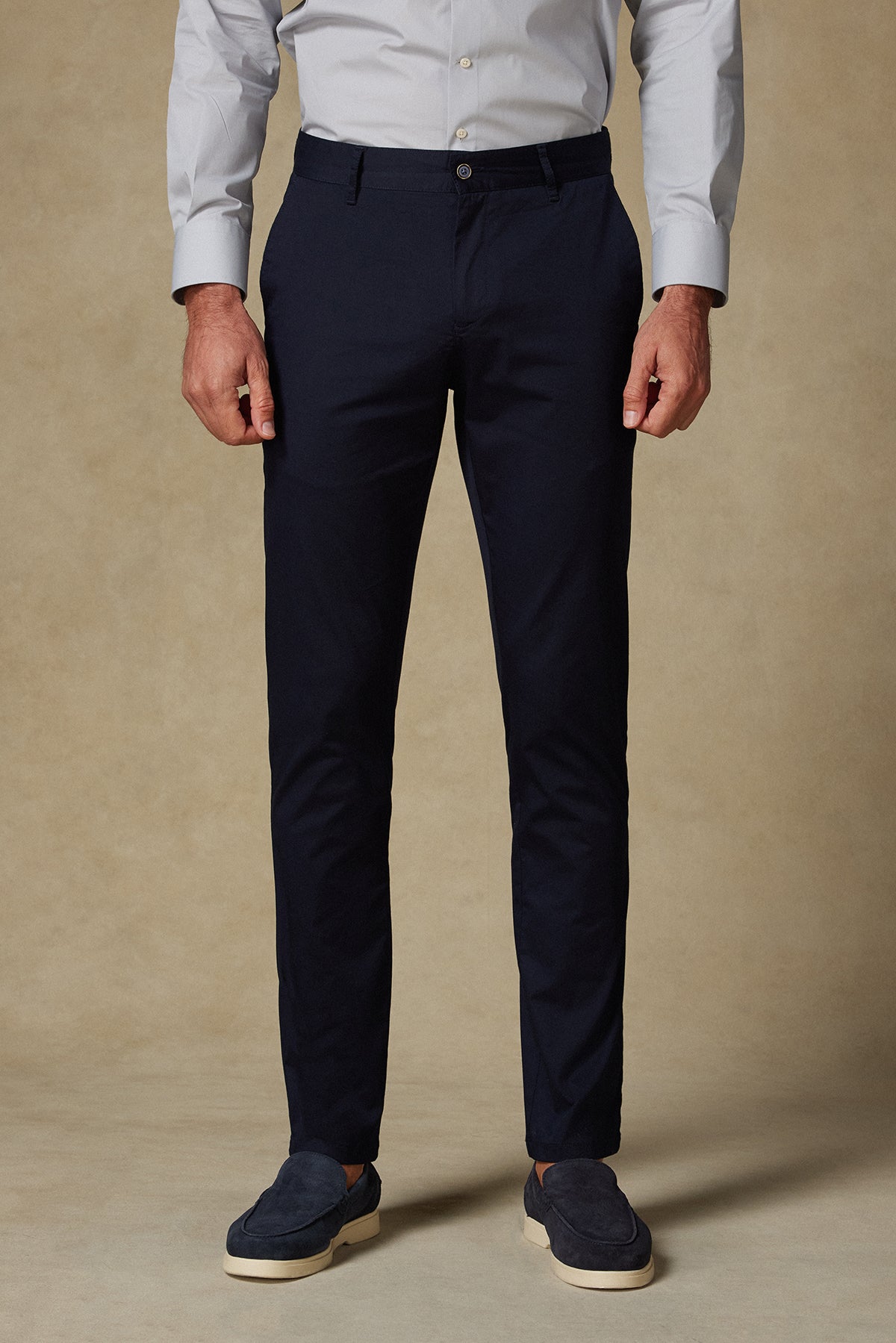 Abbate Chino Twill Pamuk Karışımlı Regular Fit Lacivert Erkek Düz Pantolon
