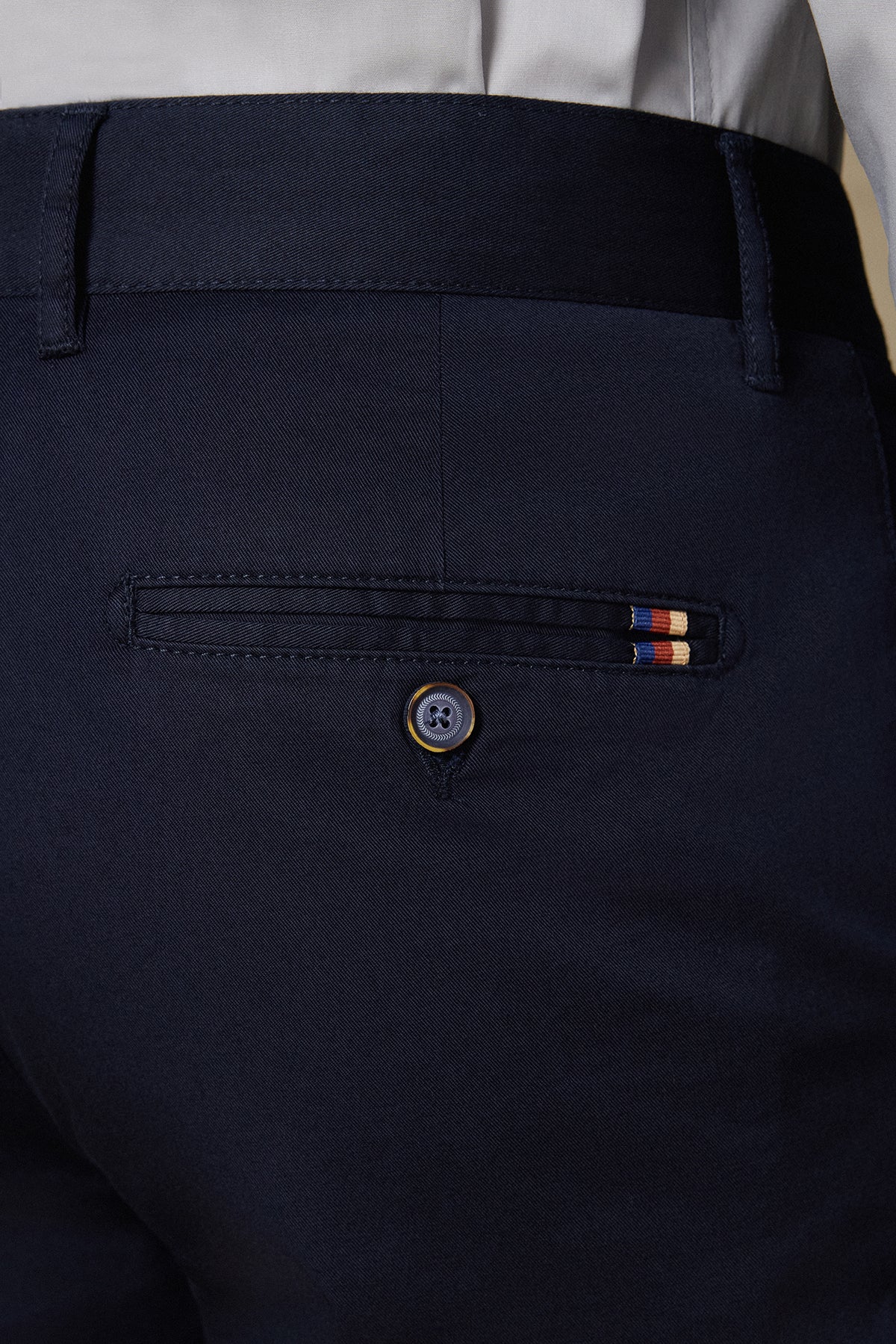 Abbate Chino Twill Pamuk Karışımlı Regular Fit Lacivert Erkek Düz Pantolon
