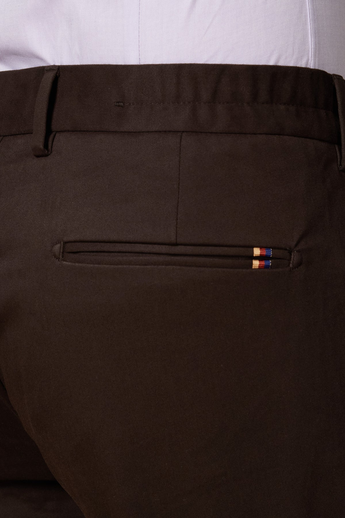 Abbate Prime Chino Poplin Stretch Pamuk Karışımlı Modern Fit Kahverengi Erkek Düz Pantolon