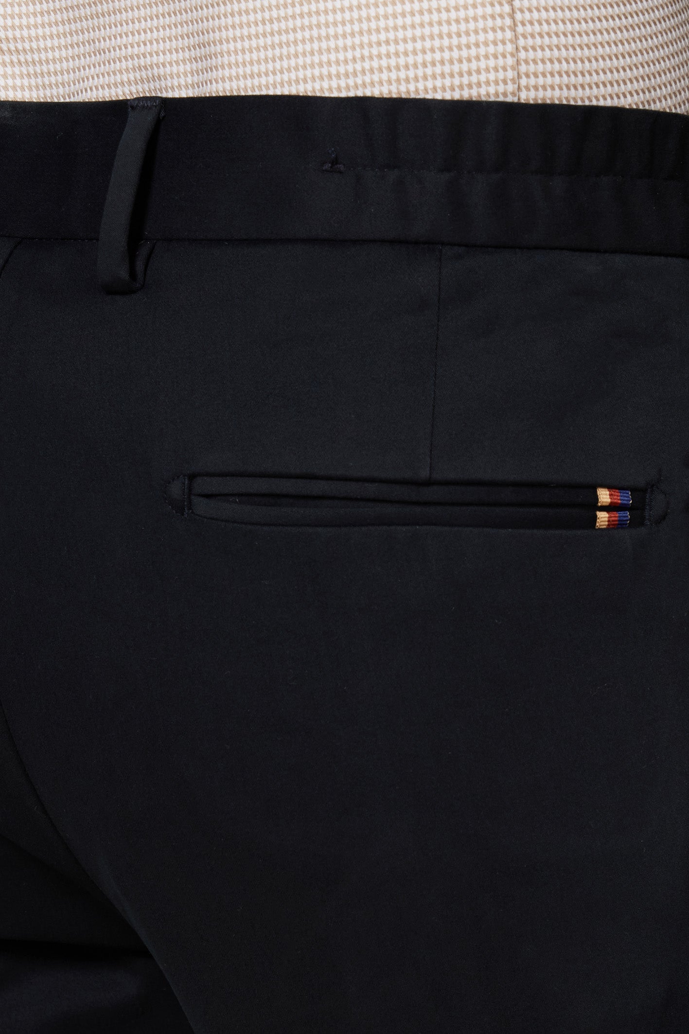 Abbate Prime Chino Poplin Stretch Pamuk Karışımlı Modern Fit Lacivert Erkek Düz Pantolon