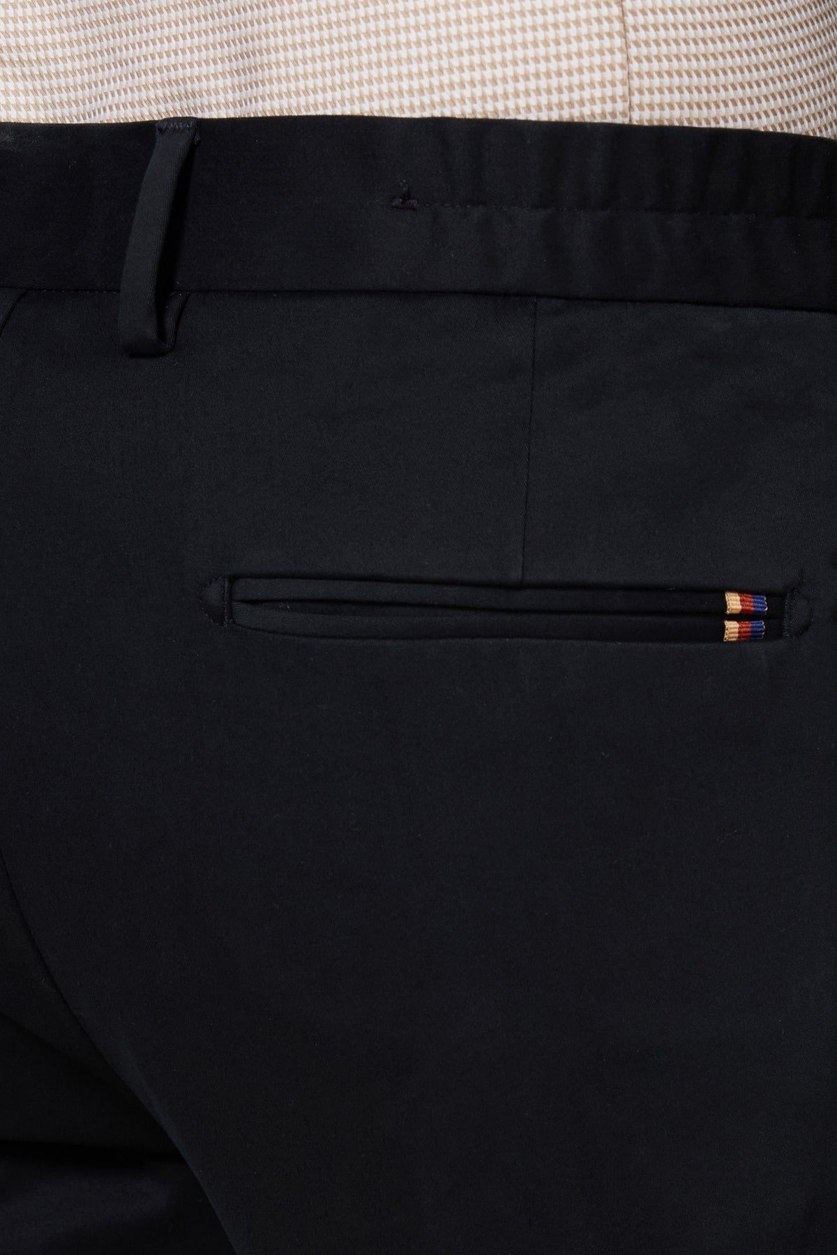Abbate Prime Chino Poplin Stretch Pamuk Karışımlı Modern Fit Lacivert Erkek Düz Pantolon
