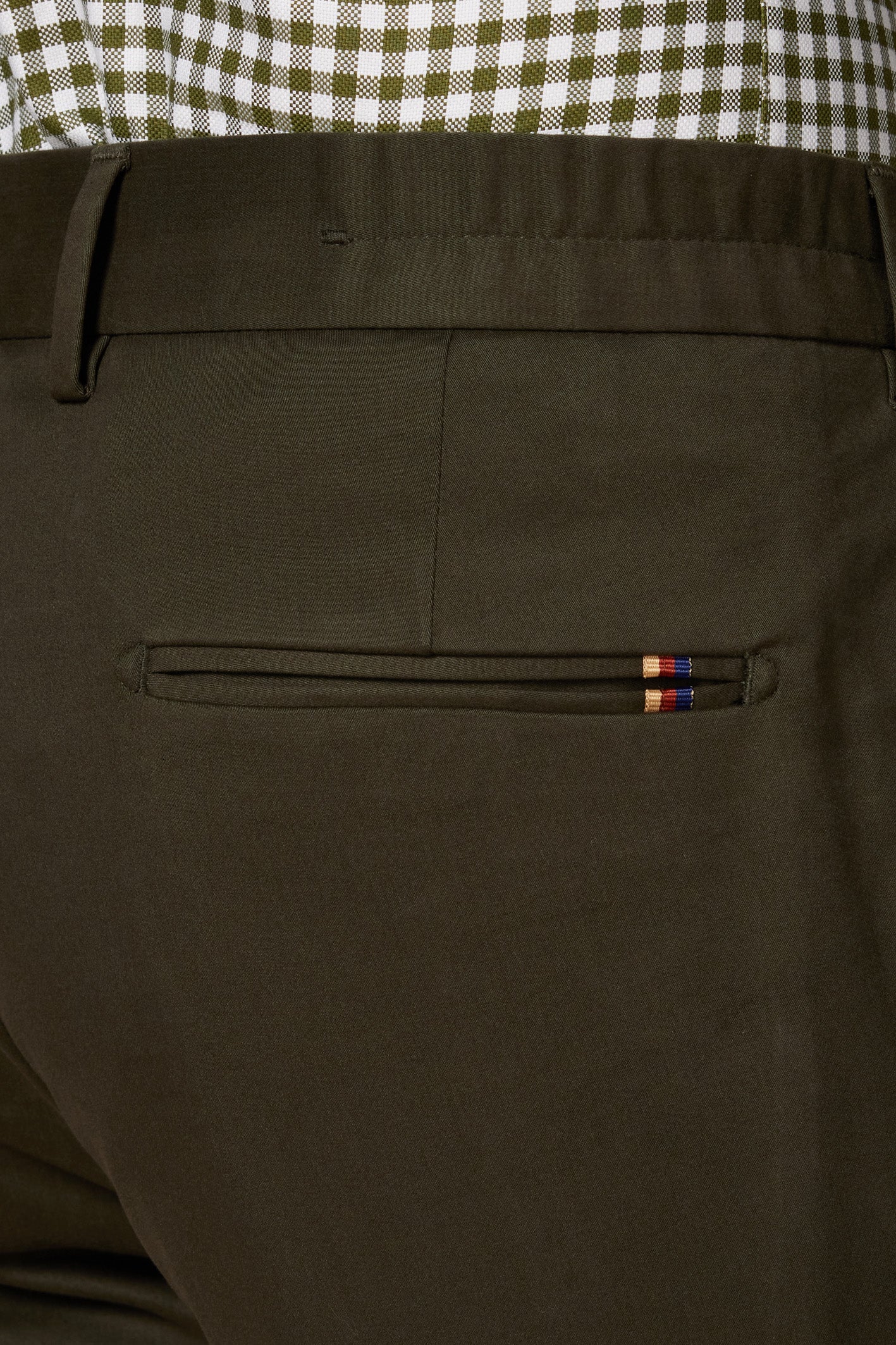 Abbate Prime Chino Poplin Stretch Pamuk Karışımlı Modern Fit Haki Erkek Düz Pantolon