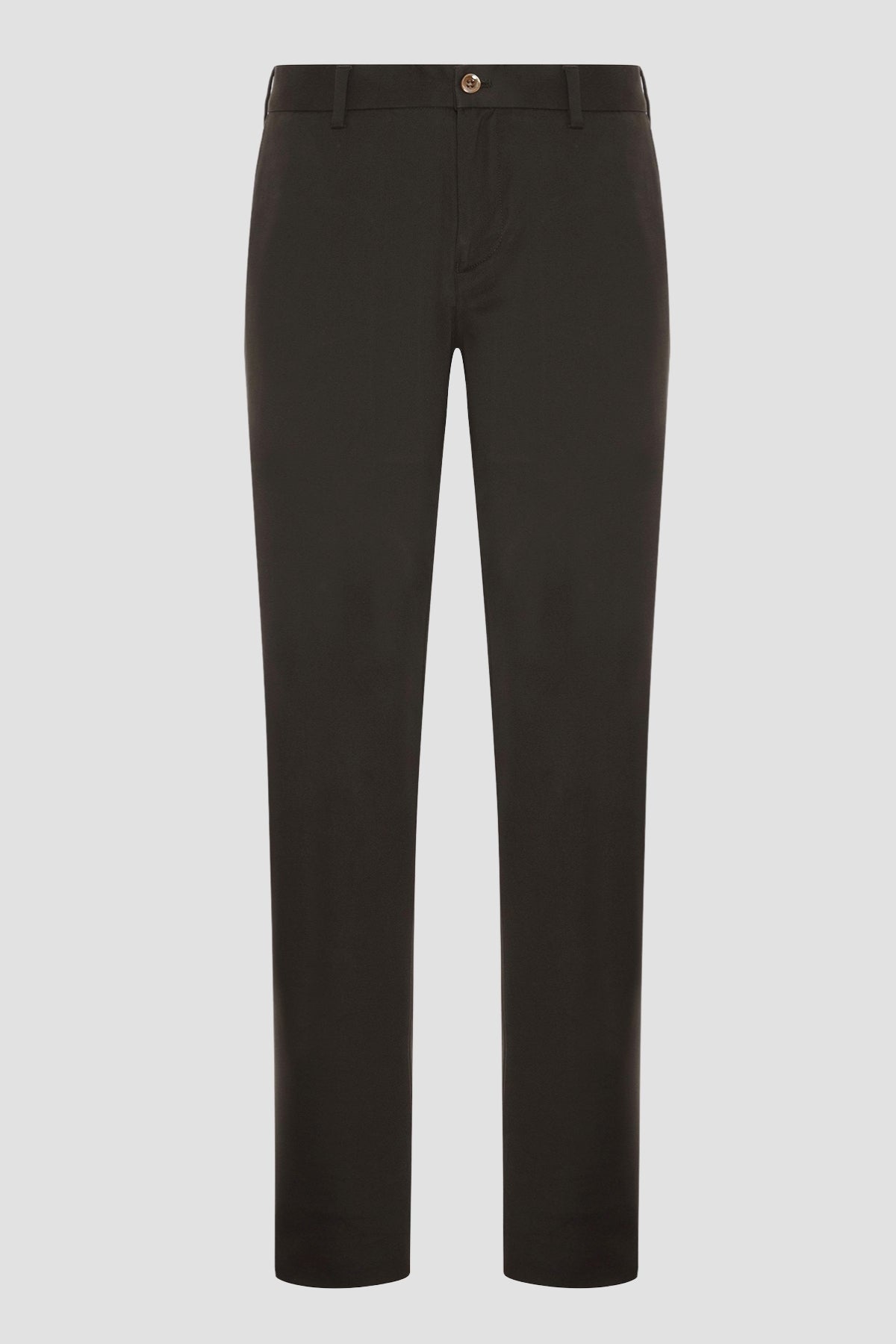 Abbate Prime Chino Poplin Stretch Pamuk Karışımlı Modern Fit Haki Erkek Düz Pantolon