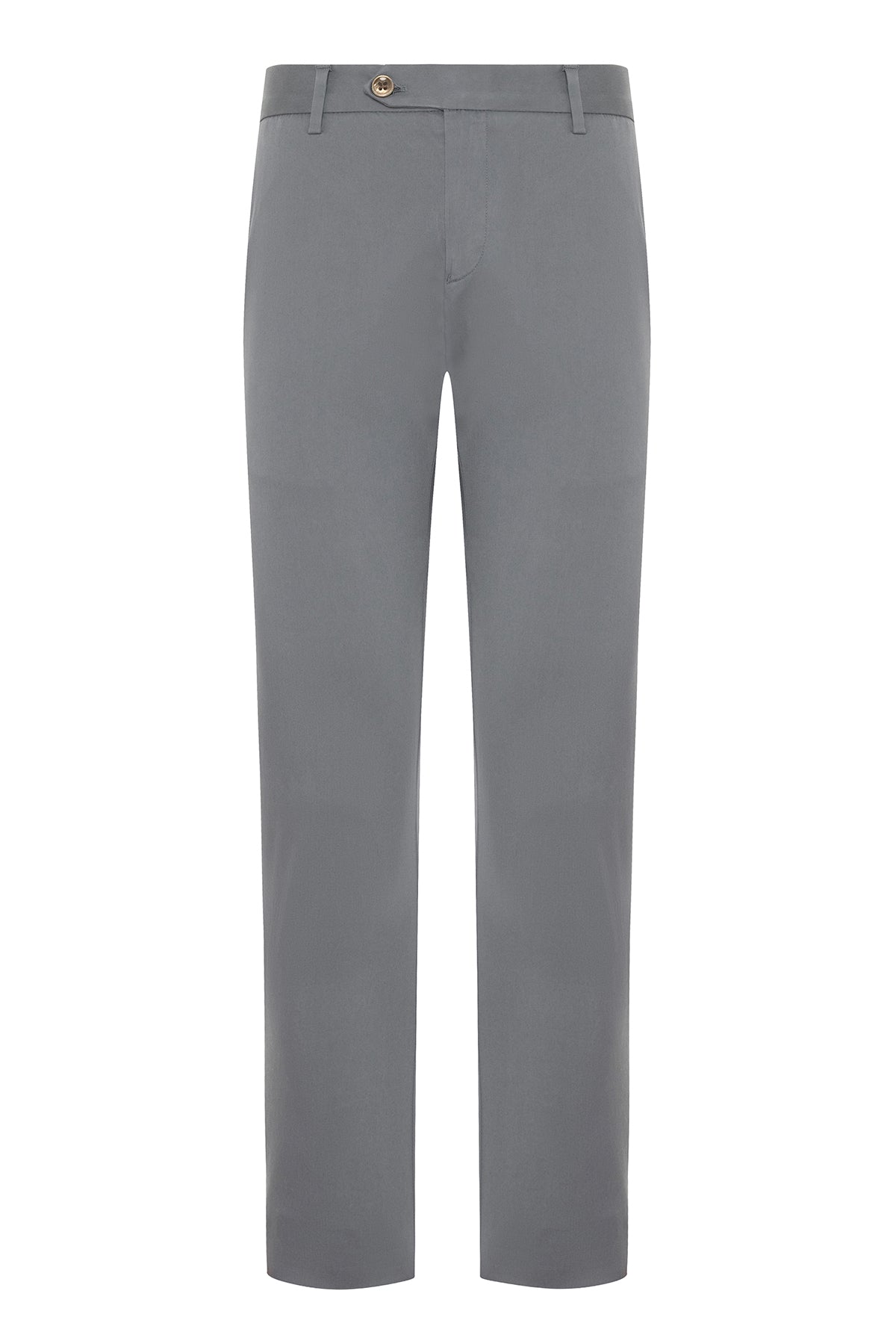 Abbate Summer Dokuma Liyosel Karışımlı Modern Fit Gri Erkek Düz Pantolon