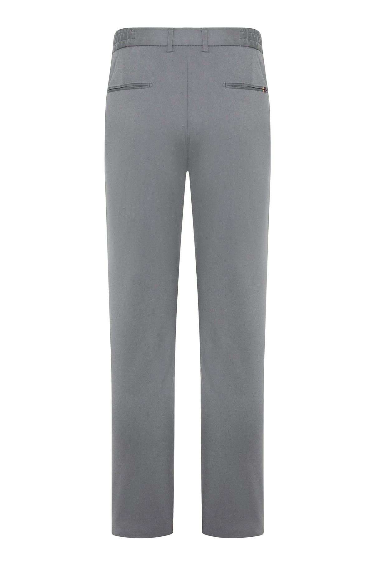 Abbate Summer Dokuma Liyosel Karışımlı Modern Fit Gri Erkek Düz Pantolon