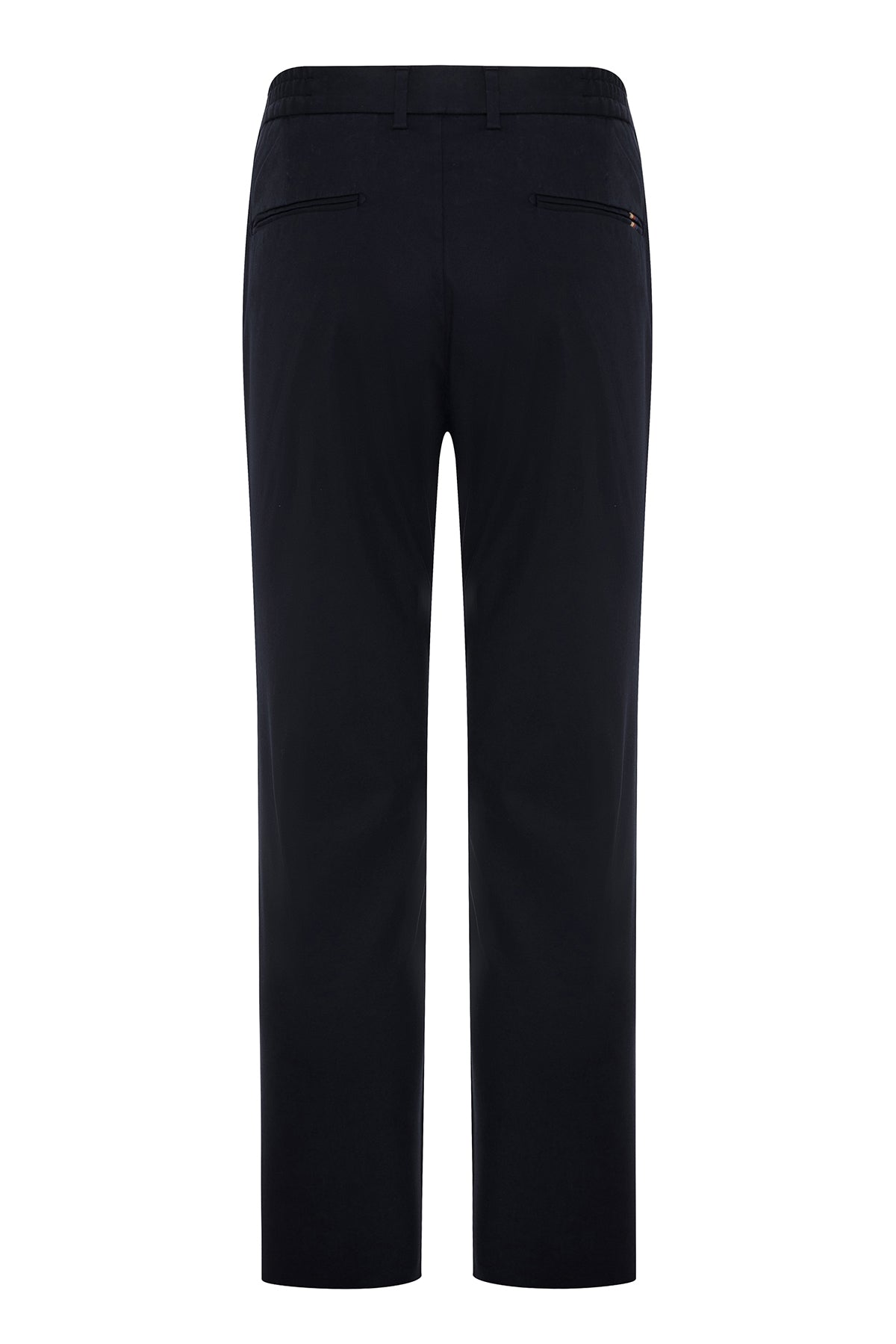 Abbate Summer Dokuma Liyosel Karışımlı Modern Fit Lacivert Erkek Düz Pantolon