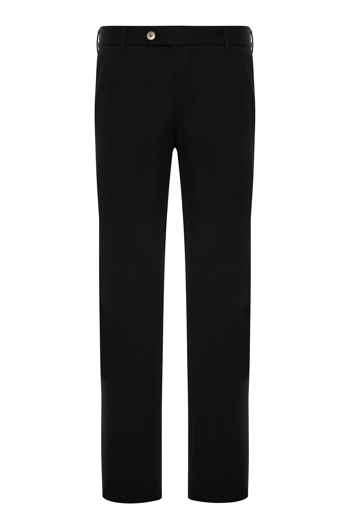 Abbate Summer Dokuma Liyosel Karışımlı Modern Fit Siyah Erkek Düz Pantolon
