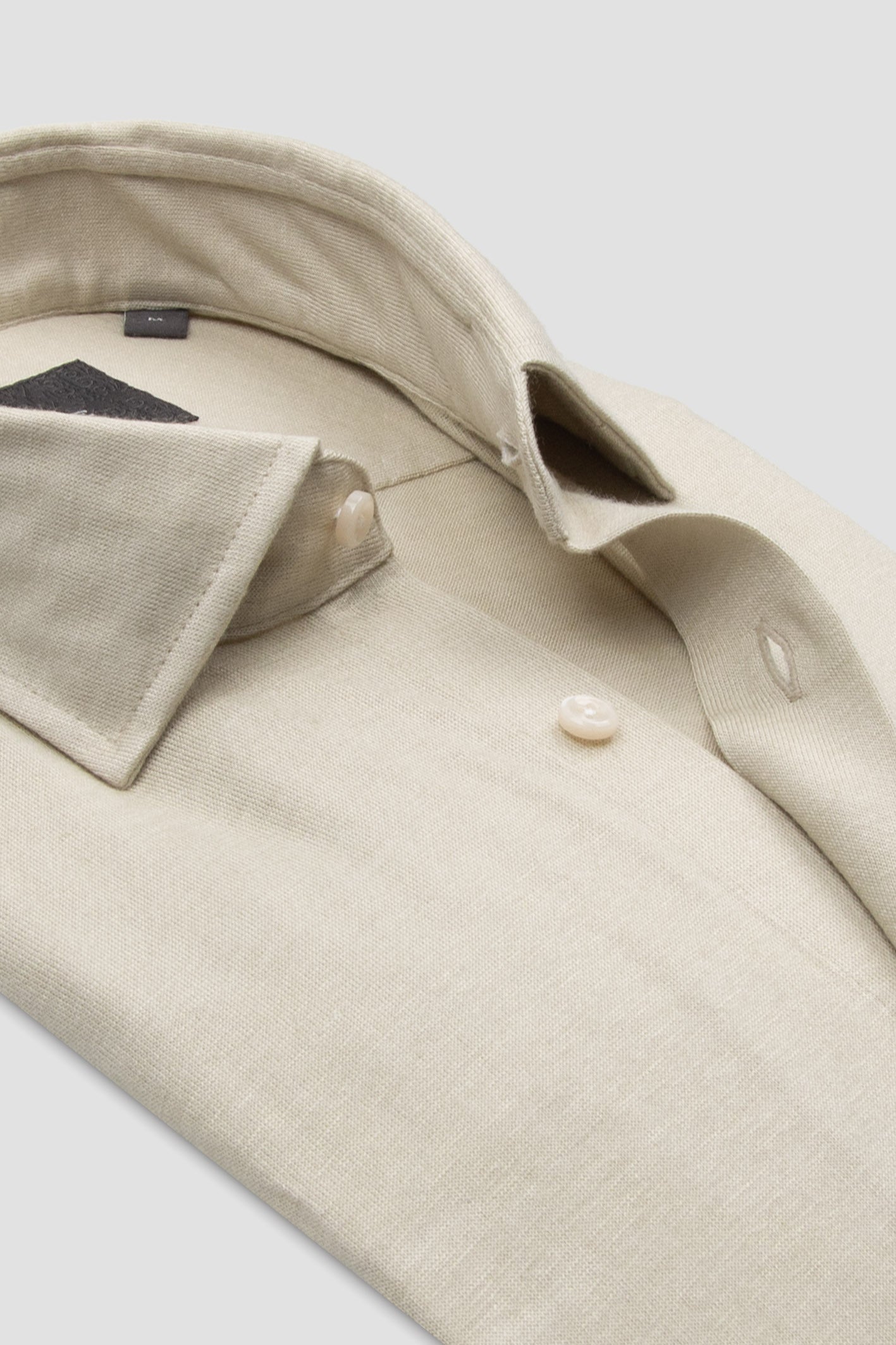 Abbate Lorenzo Jersey Viskon Karışımlı Comfort Fit Sarı Klasik Yaka Erkek Düz Gömlek