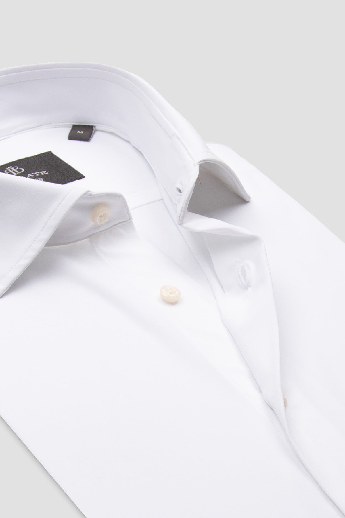 Abbate Celvo Performans Performans Polyamid Karışımlı Comfort Fit Beyaz Klasik Yaka Erkek Düz Gömlek