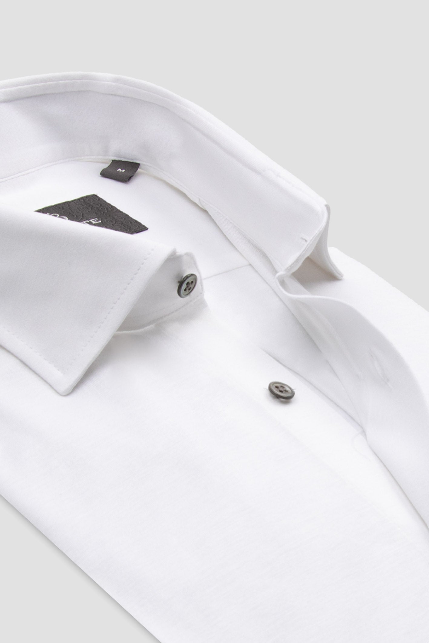 Abbate Celvo Jersey Pamuklu Comfort Fit Beyaz Klasik Yaka Erkek Düz Gömlek