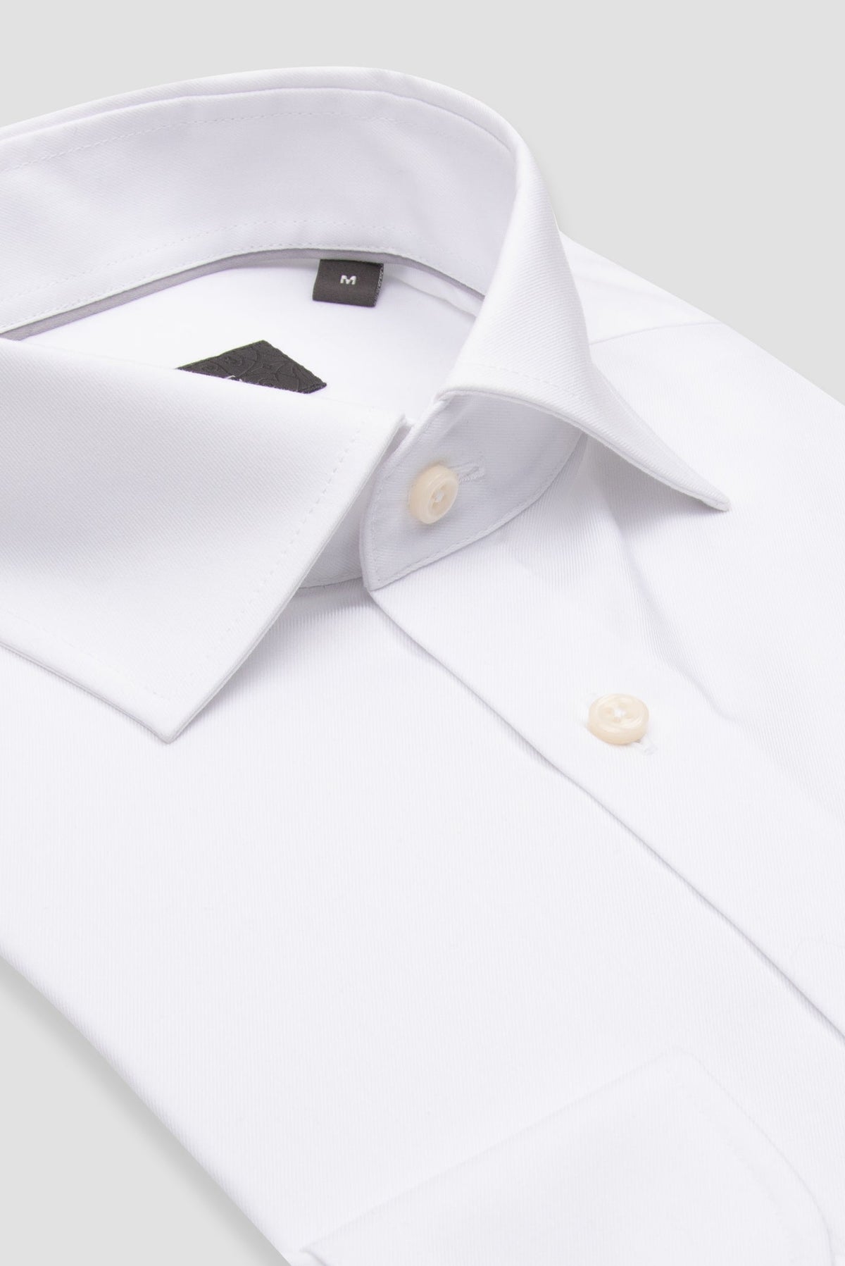 Abbate Fabio Non Iron Twill %100 Pamuk Comfort Fit Beyaz Klasik Yaka Erkek Düz Gömlek