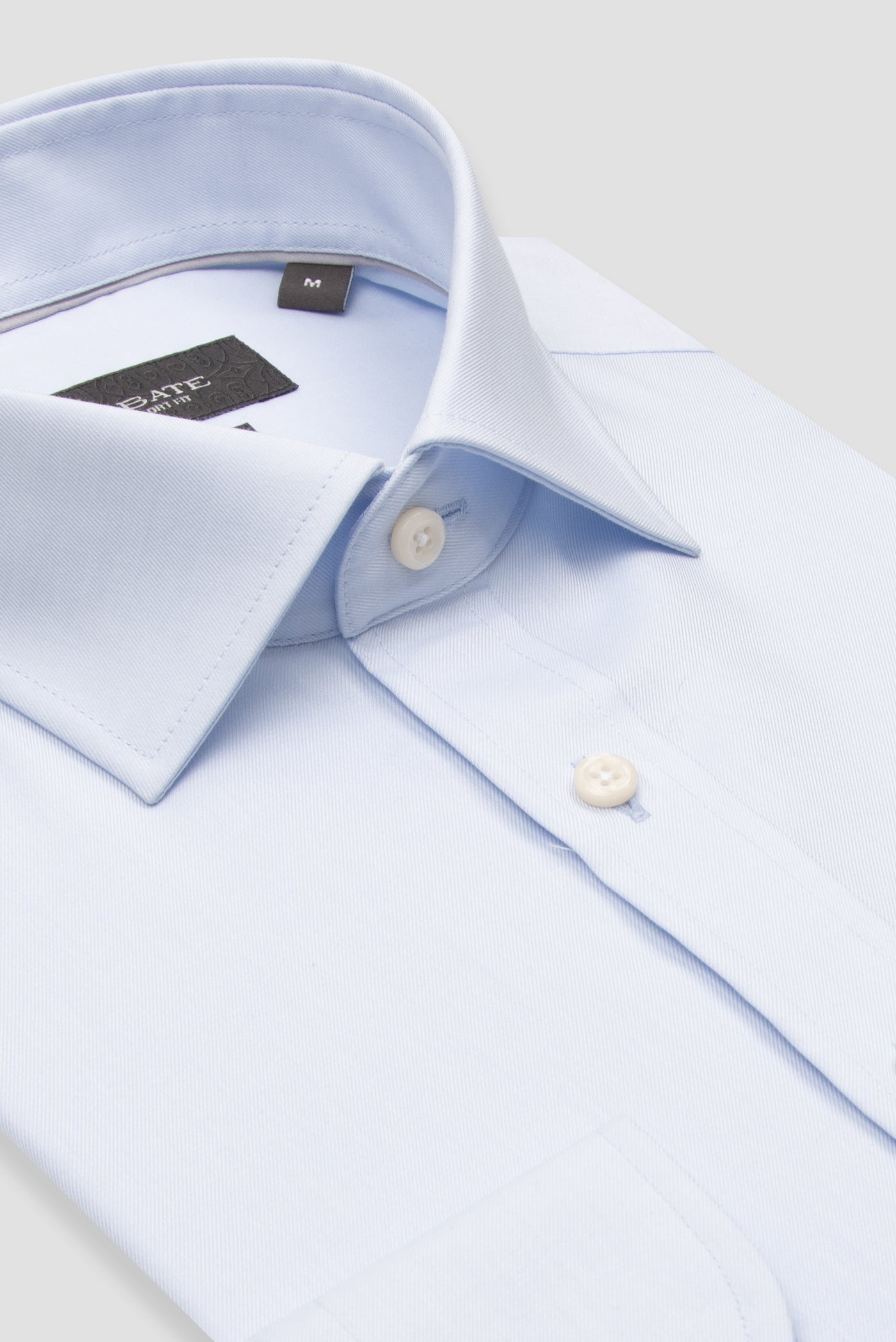 Abbate Fabio Non Iron Twill Pamuklu Comfort Fit Açık Mavi Klasik Yaka Erkek Düz Gömlek