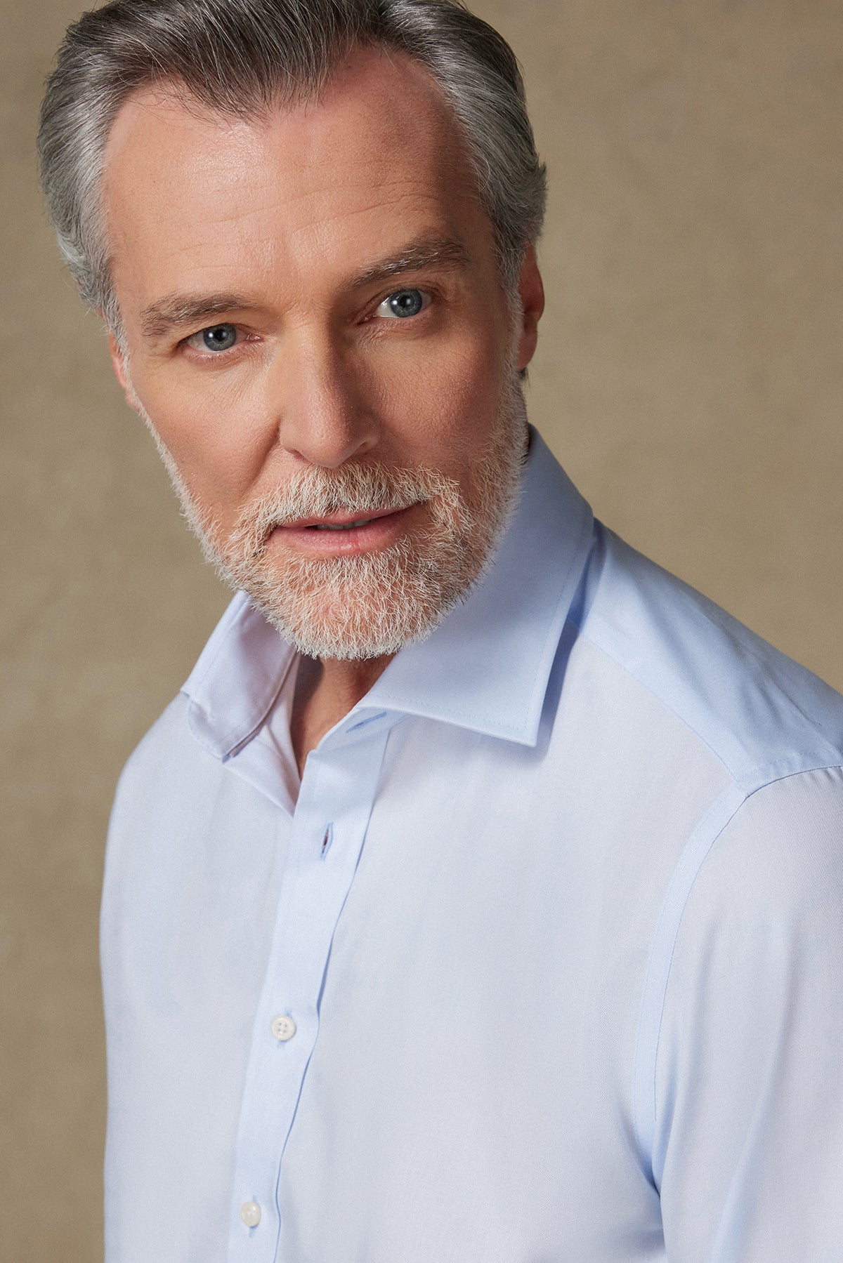 Abbate Fabio Non Iron Twill Pamuklu Comfort Fit Açık Mavi Klasik Yaka Erkek Düz Gömlek