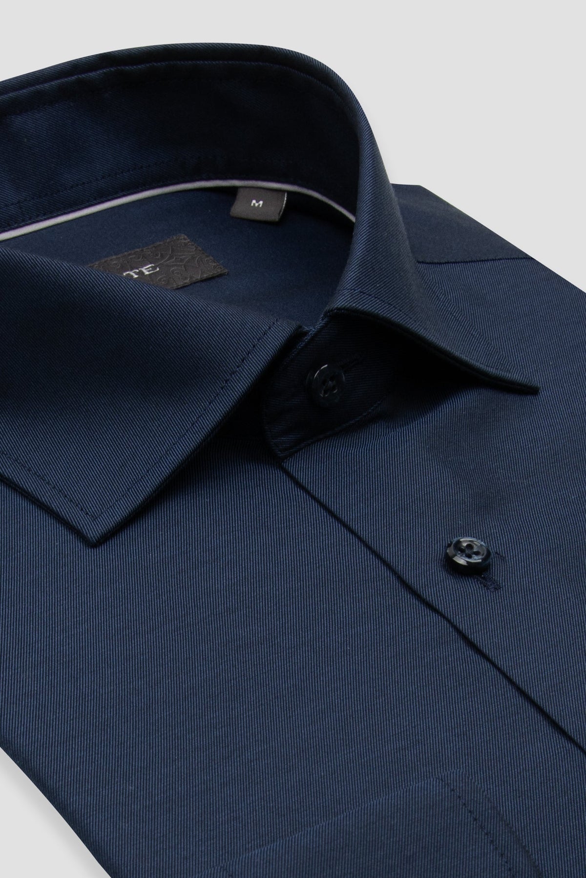 Abbate Fabio Non Iron Twill %100 Pamuk Comfort Fit Lacivert Klasik Yaka Erkek Düz Gömlek