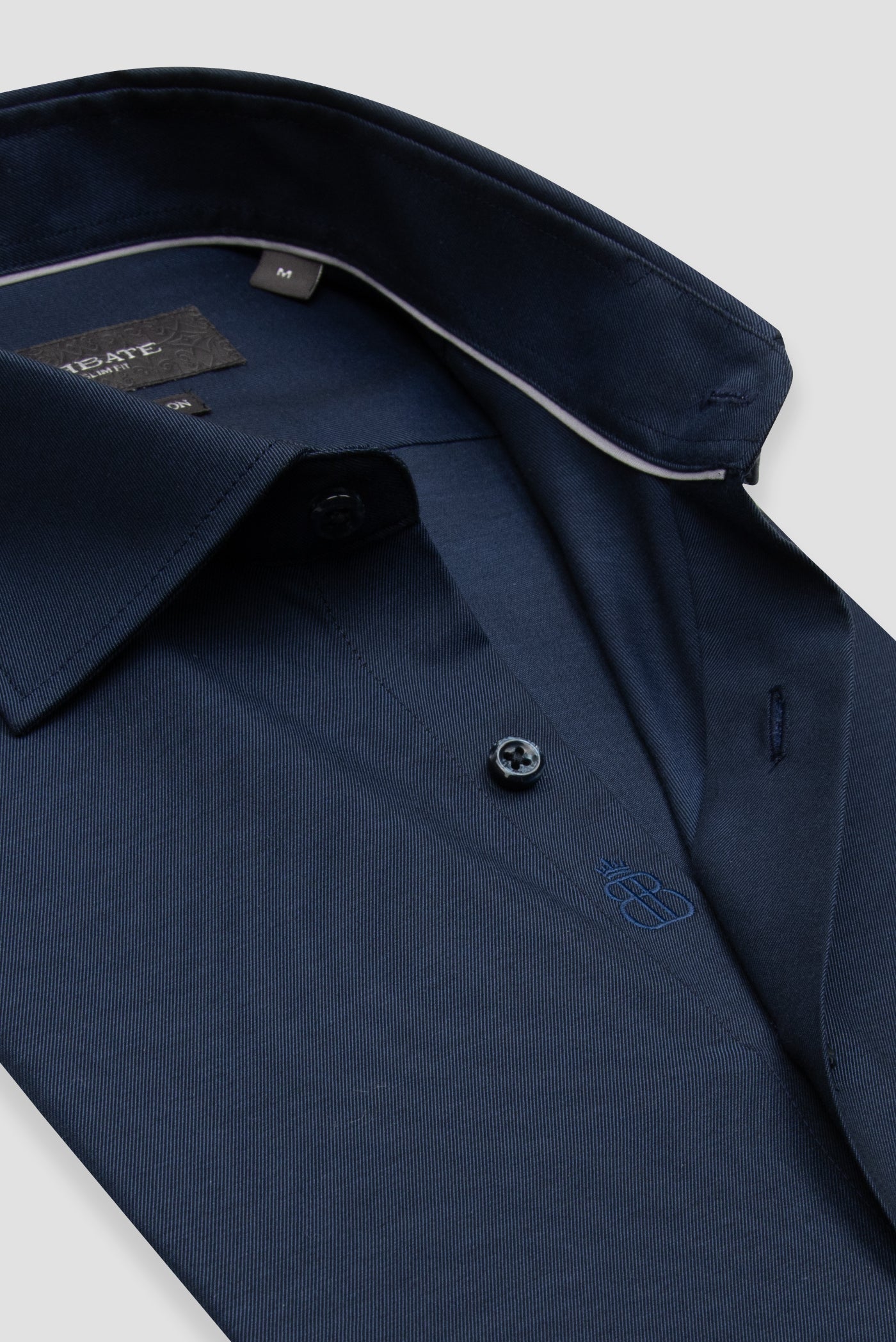 Abbate Fabio Non Iron Twill Pamuklu Comfort Fit Lacivert Klasik Yaka Erkek Düz Gömlek