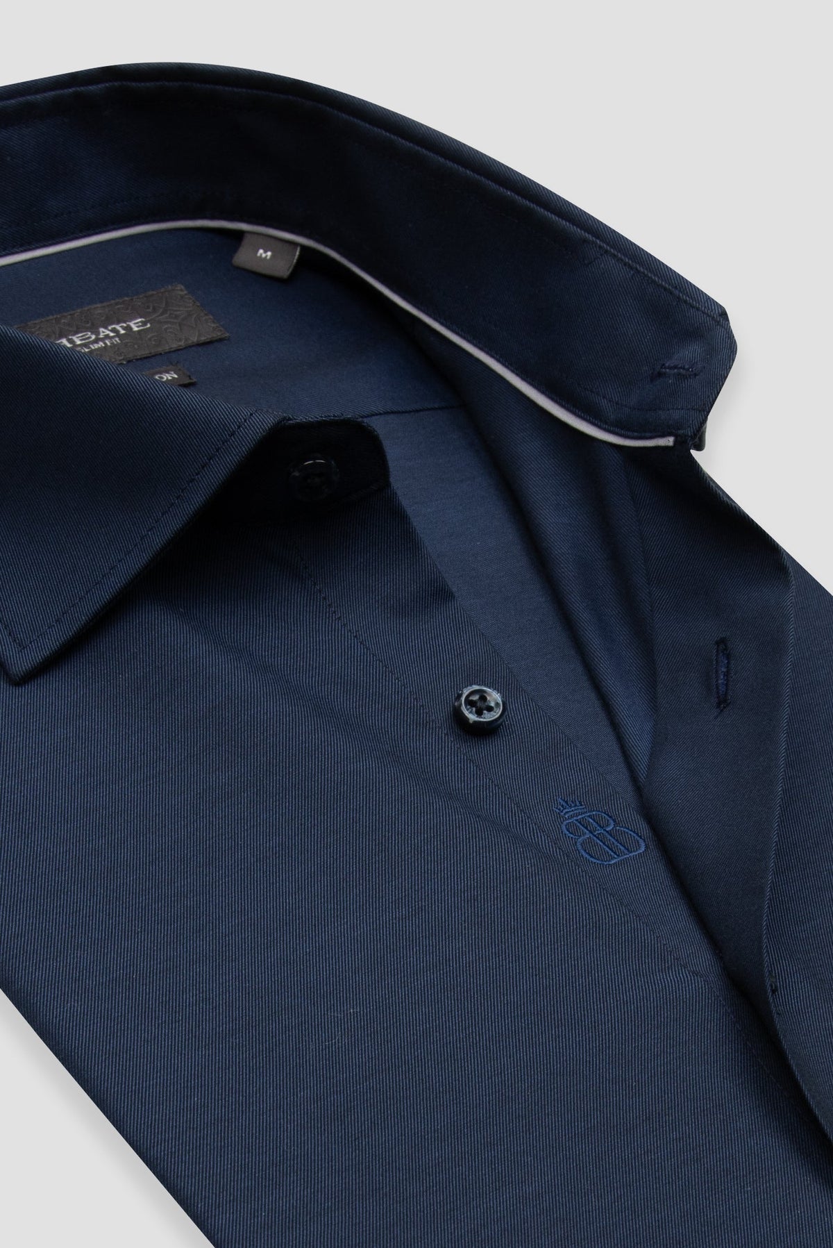 Abbate Fabio Non Iron Twill %100 Pamuk Comfort Fit Lacivert Klasik Yaka Erkek Düz Gömlek