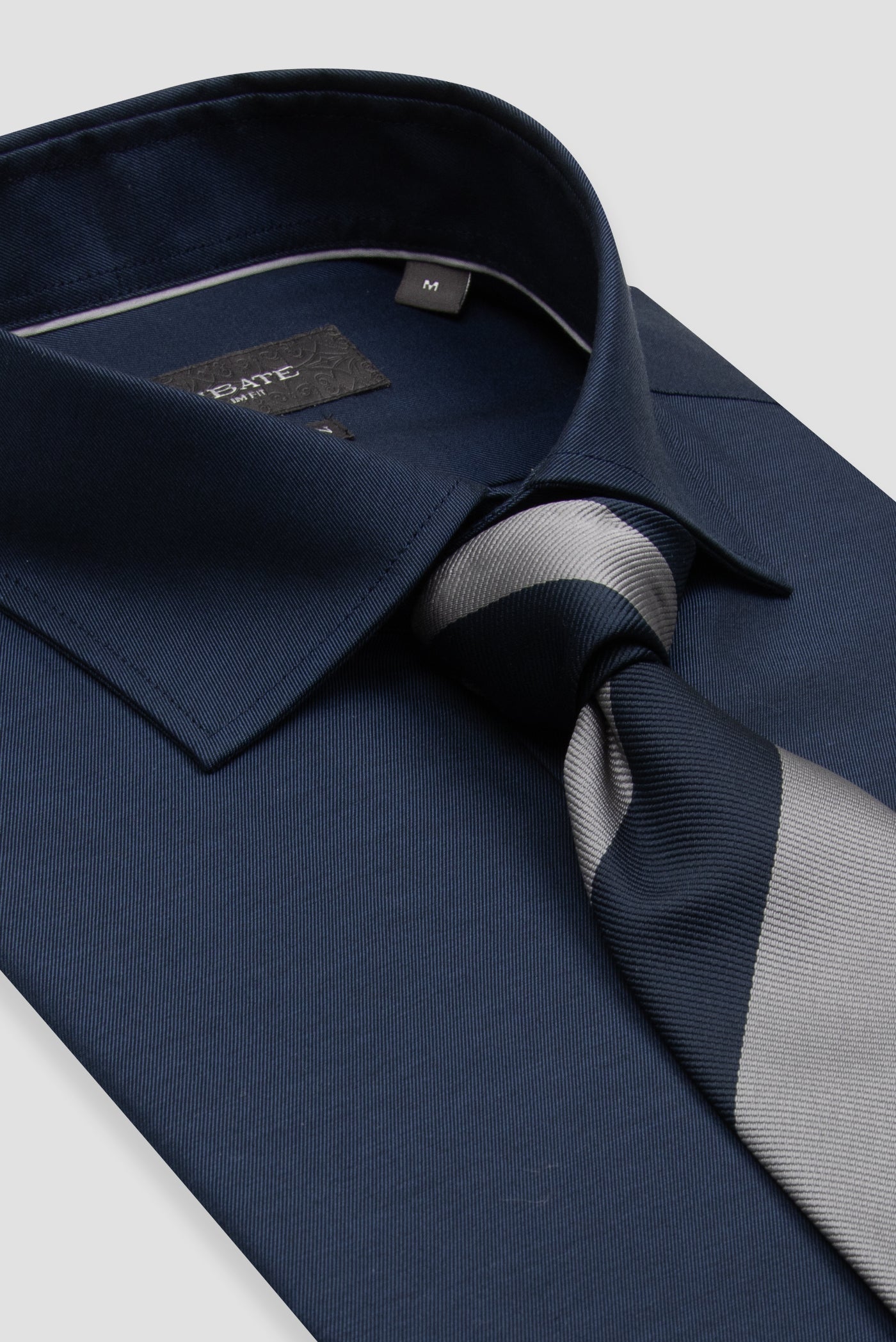 Abbate Fabio Non Iron Twill Pamuklu Comfort Fit Lacivert Klasik Yaka Erkek Düz Gömlek