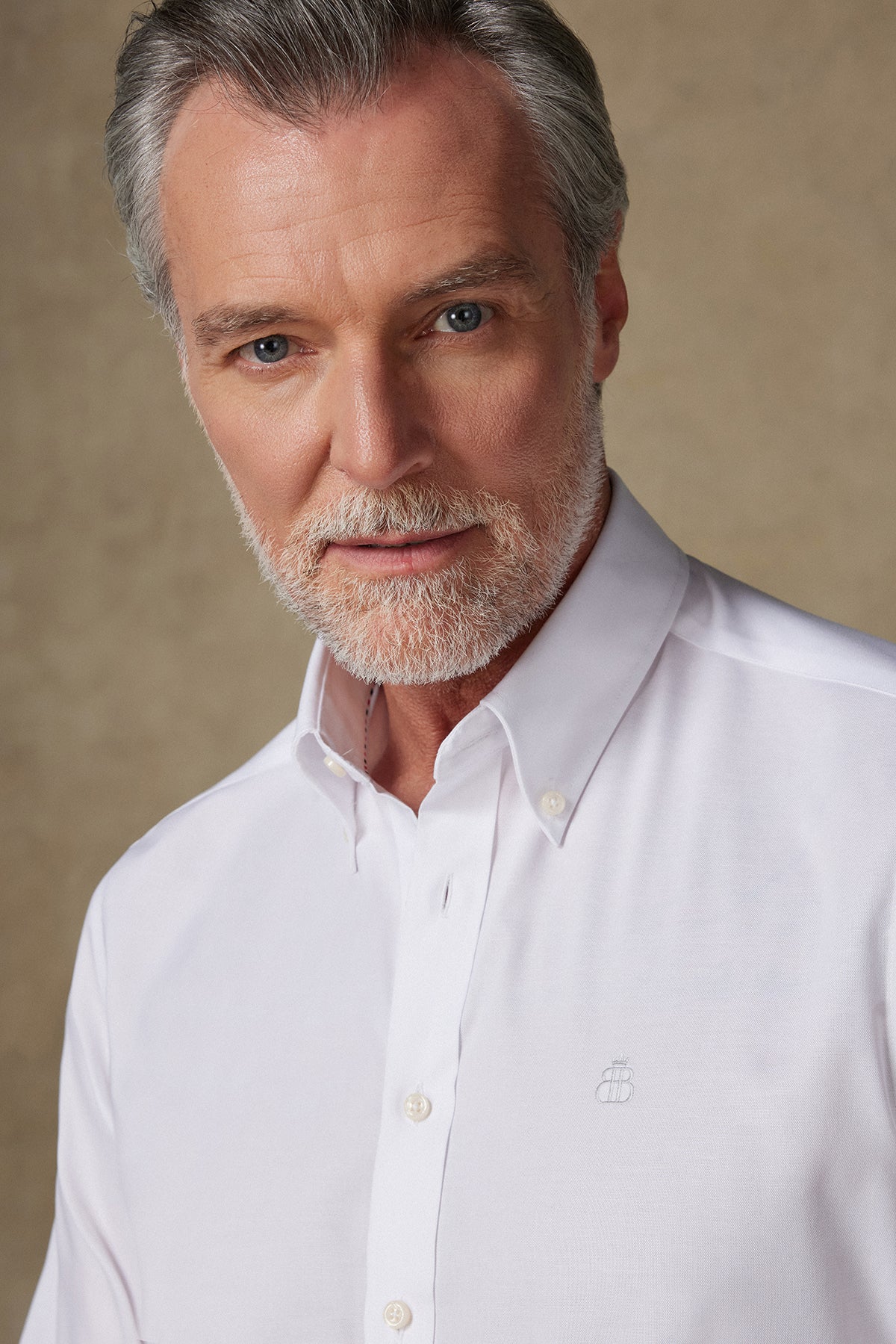 Abbate Matteo Non Iron Oxford Pamuklu Comfort Fit Beyaz Düğmeli Yaka Erkek Düz Gömlek