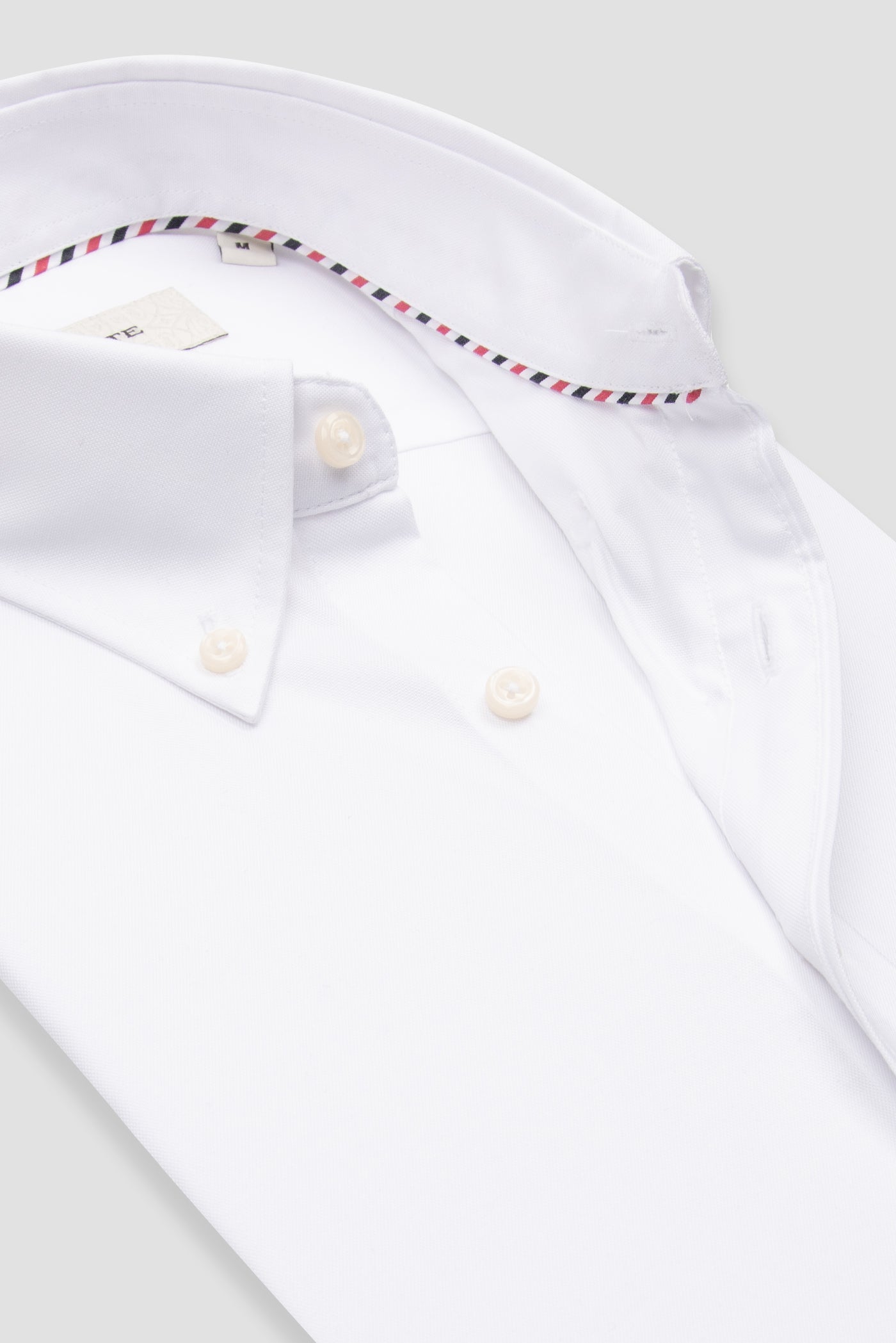 Abbate Matteo Non Iron Oxford Pamuklu Comfort Fit Beyaz Düğmeli Yaka Erkek Düz Gömlek