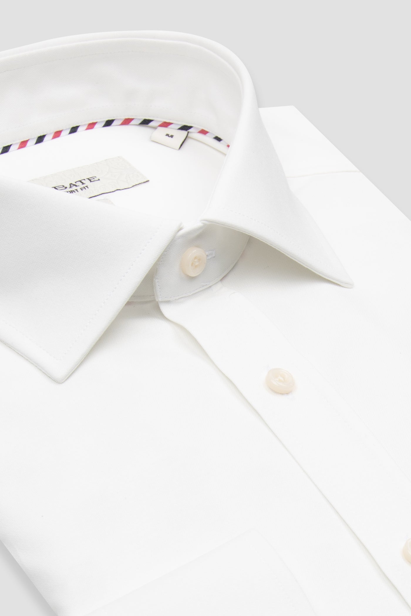 Abbate Rico Jersey Pamuk Karışımlı Comfort Fit Beyaz Klasik Yaka Erkek Düz Gömlek