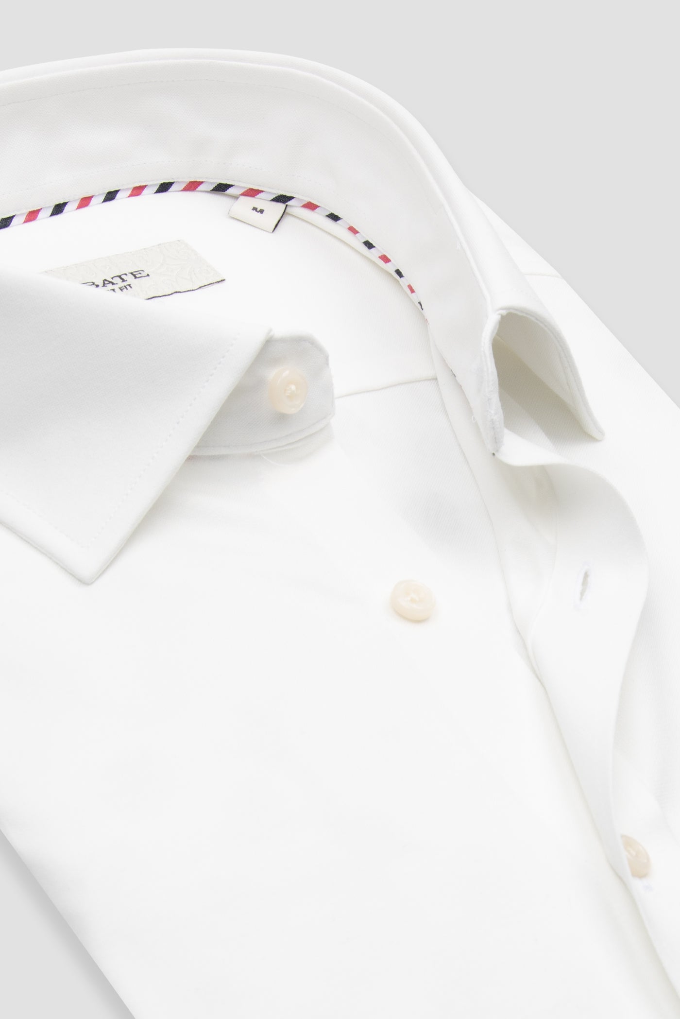 Abbate Rico Jersey Pamuk Karışımlı Comfort Fit Beyaz Klasik Yaka Erkek Düz Gömlek