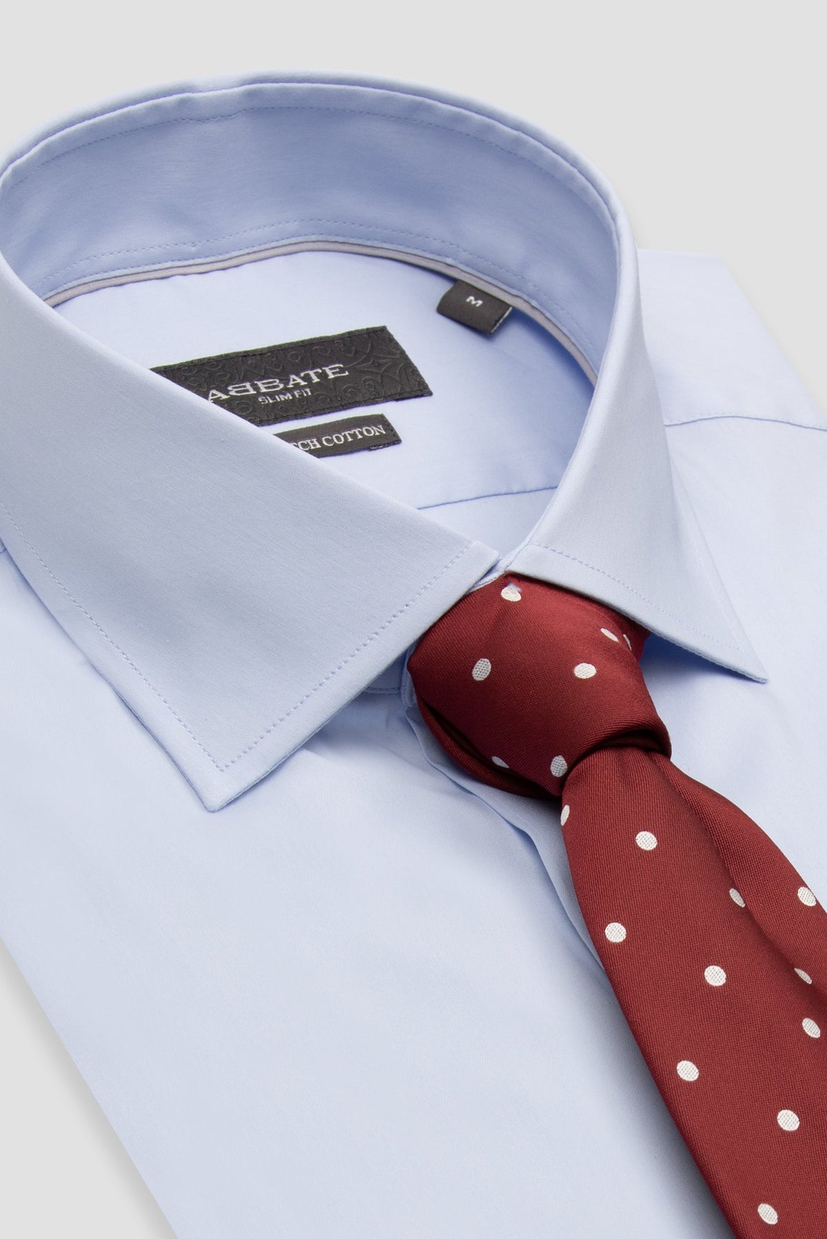 Abbate Enzo Poplin Stretch Pamuk Karışımlı Slim Fit Açık Mavi Klasik Yaka Erkek Düz Gömlek
