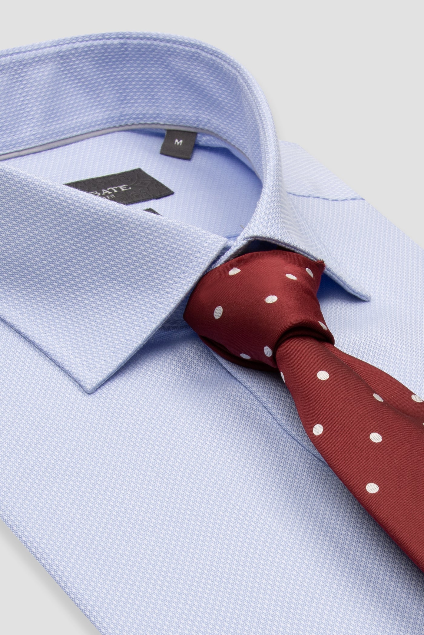 Abbate Donatello Non Iron Armür Pamuklu Slim Fit Açık Mavi Klasik Yaka Erkek Düz Gömlek