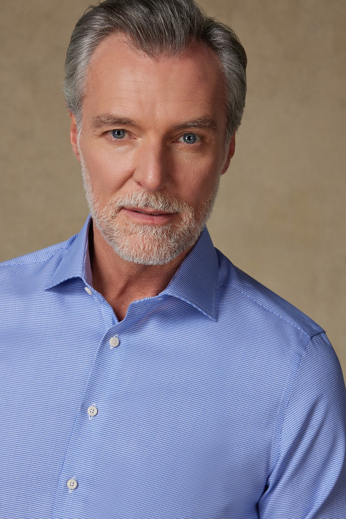 Abbate Donatello Non Iron Armür Pamuklu Slim Fit Açık Mavi Klasik Yaka Erkek Düz Gömlek