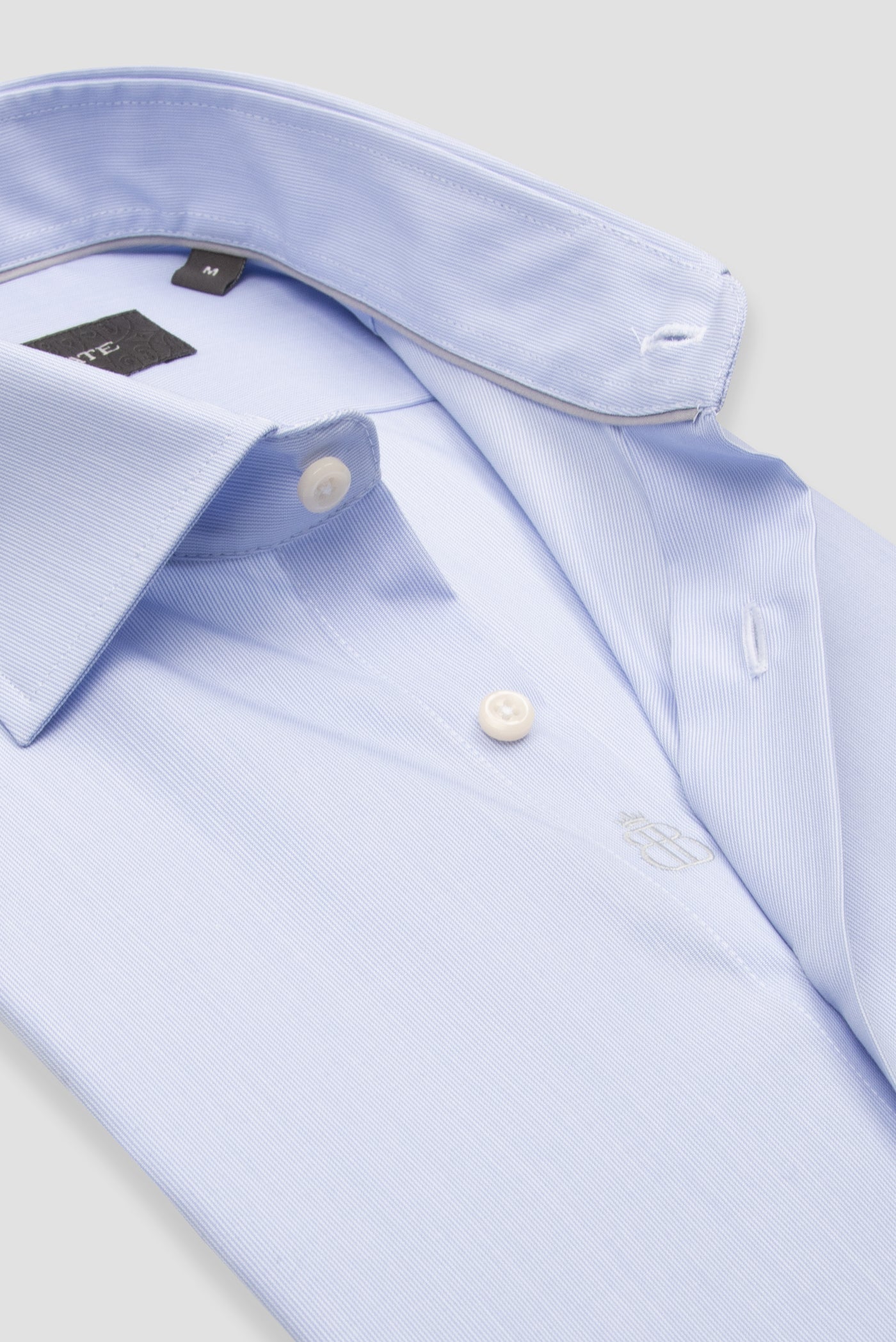 Abbate Donatello Non Iron Poplin Pamuklu Slim Fit Açık Mavi Klasik Yaka Erkek Çizgili Gömlek