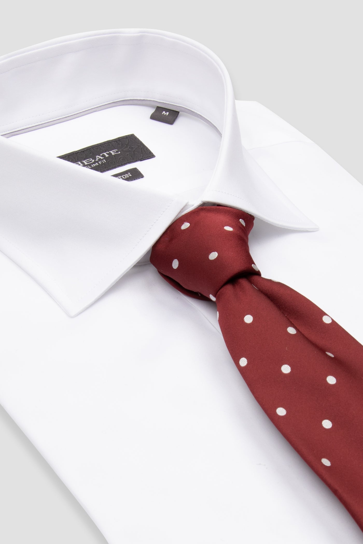 Abbate Donatello Saten Pamuklu Slim Fit Beyaz Klasik Yaka Erkek Düz Gömlek