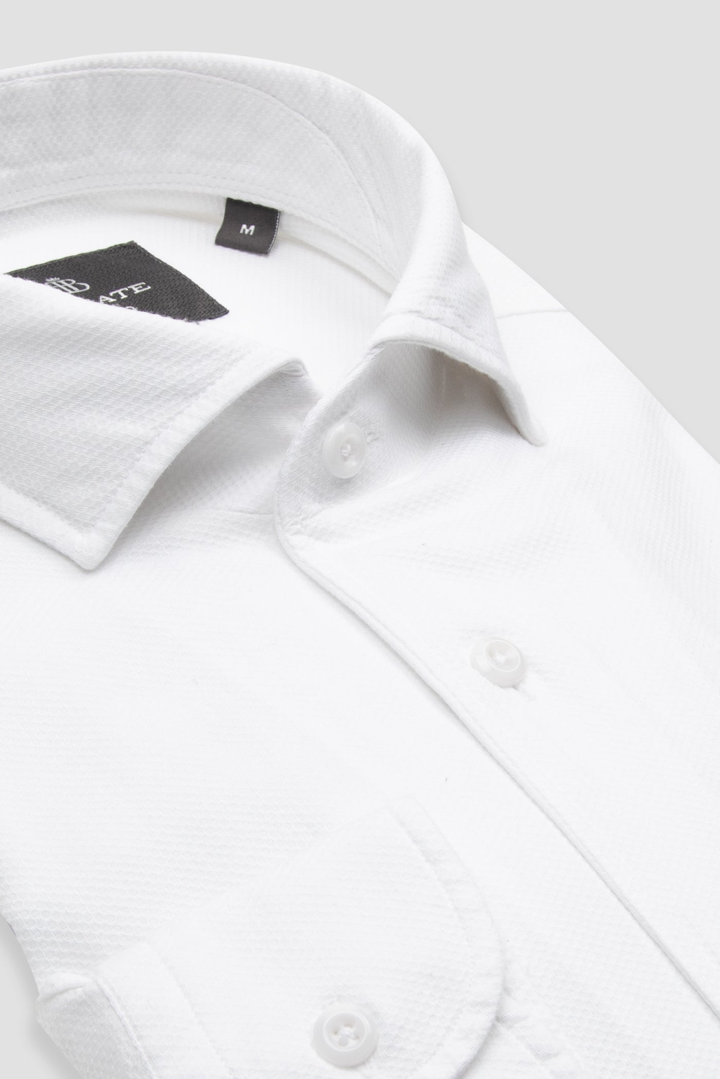 Abbate Antonio Armür Pamuklu Comfort Fit Beyaz Mostra Yaka Erkek Düz Gömlek