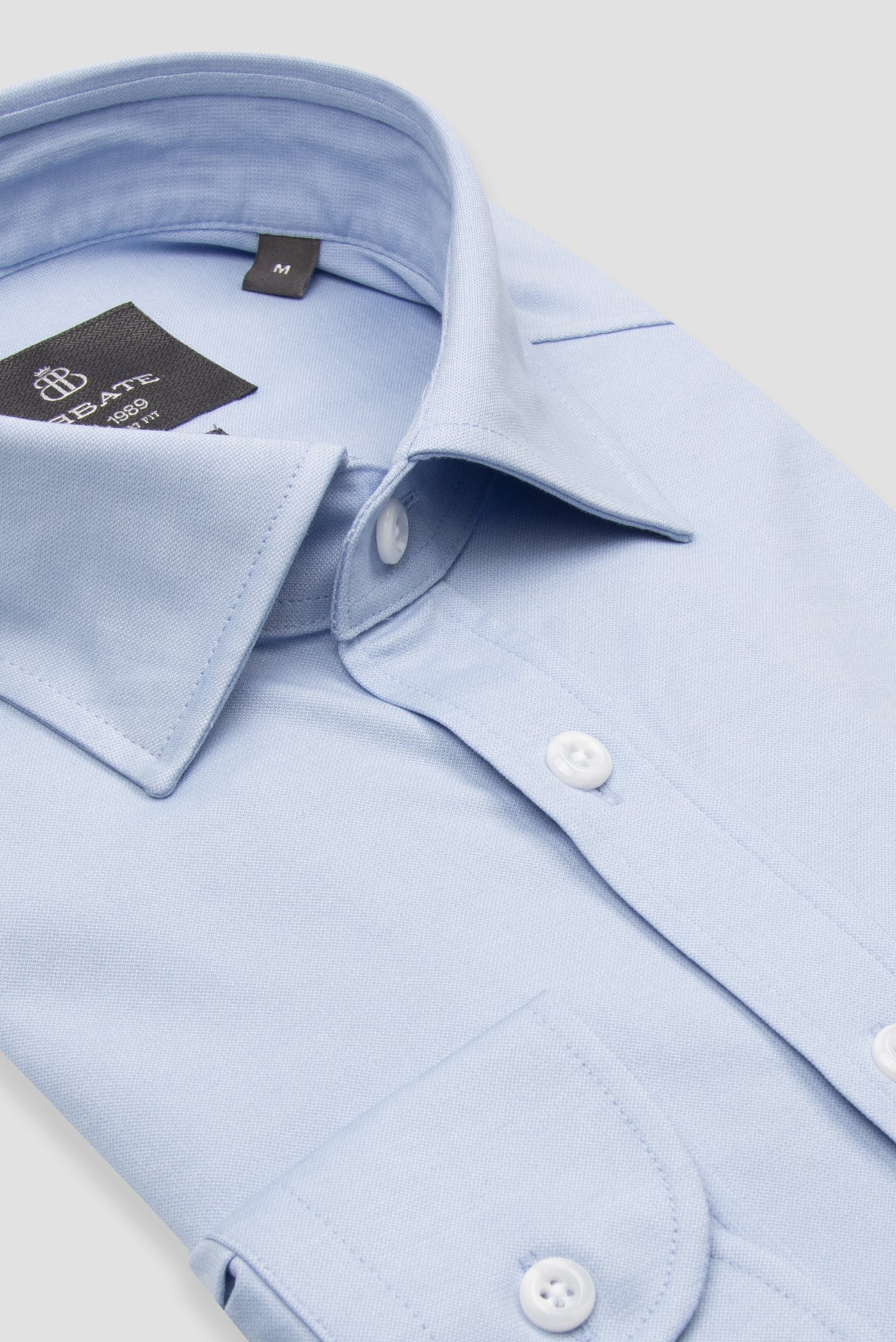 Abbate Floransa Örme Kumaş Pamuk Karışımlı Comfort Fit Mavi Klasik Yaka Erkek Düz Gömlek