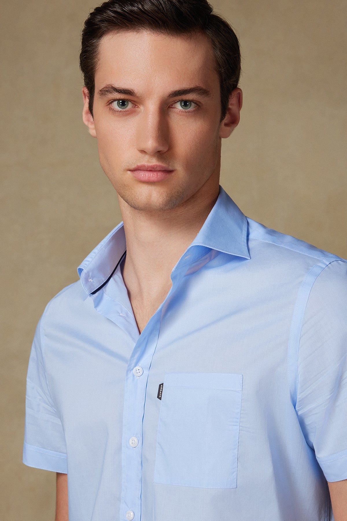 Abbate Vento Poplin Pamuklu Comfort Fit Mavi Klasik Yaka Erkek Düz Gömlek