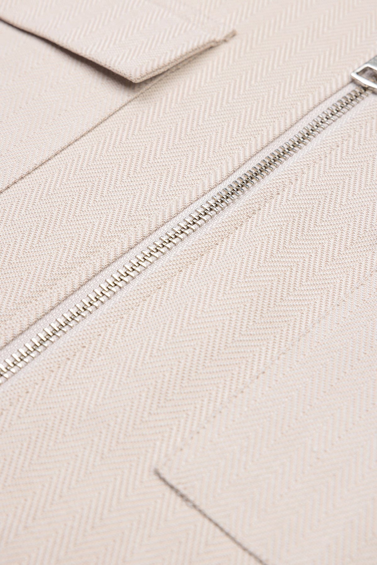 Abbate Verso Twill Overshirt Polyviskon Karışımlı Overshirt Fit Bej Klasik Yaka Erkek Çizgili Gömlek