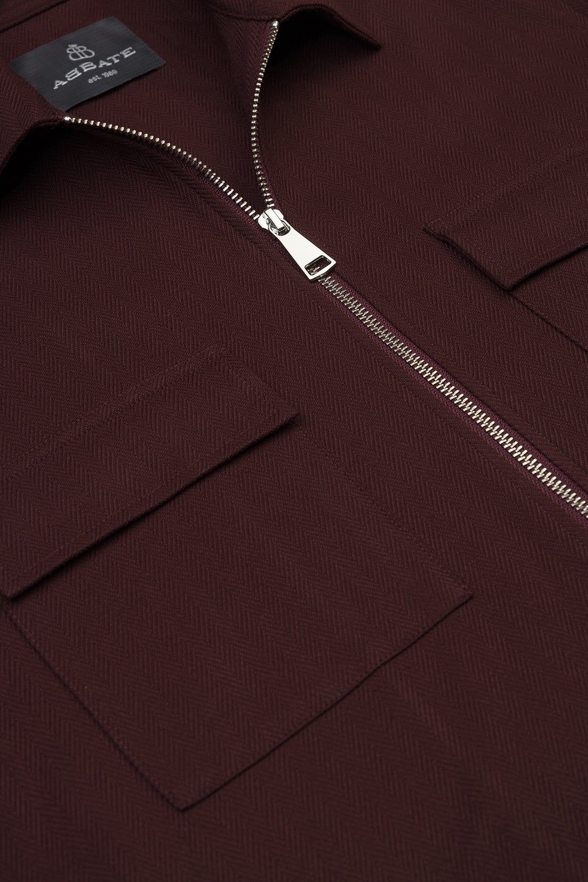 Abbate Verso Twill Polyviskon Karışımlı Overshirt Fit Bordo Klasik Yaka Erkek Çizgili Gömlek