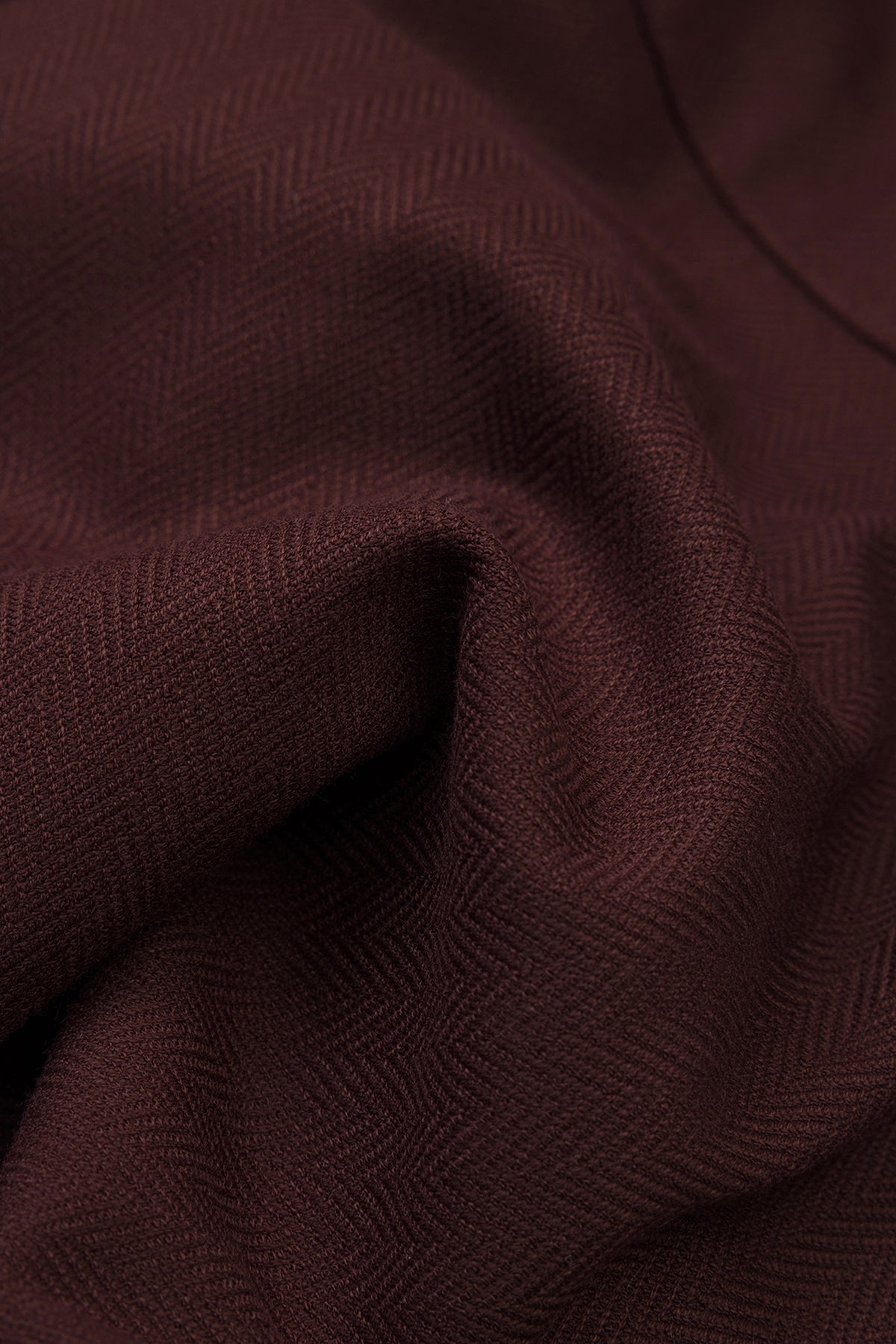 Abbate Verso Twill Overshirt Polyviskon Karışımlı Overshirt Fit Bordo Klasik Yaka Erkek Çizgili Gömlek