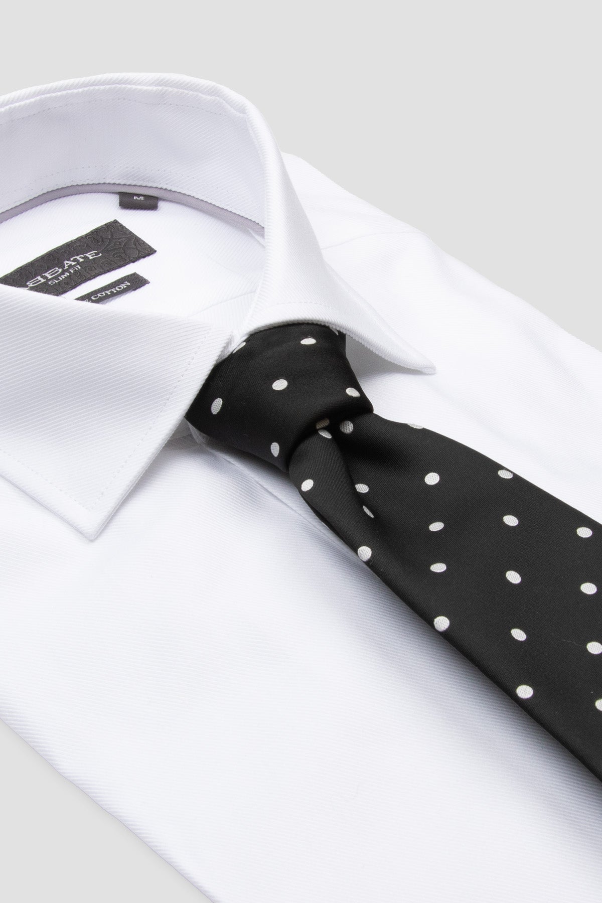 Abbate Marco Twill Pamuklu Slim Fit Beyaz Klasik Yaka Erkek Düz Gömlek