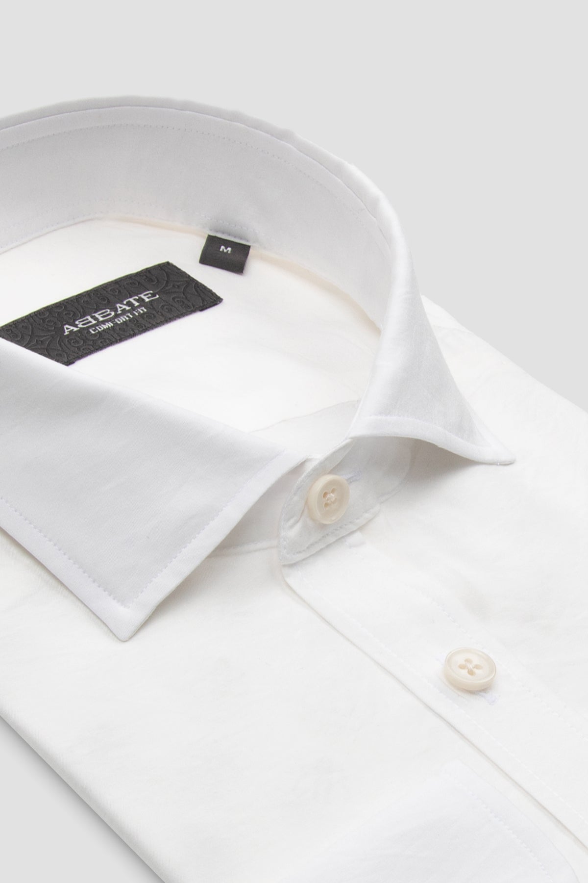 Abbate Como Modal Modal Karışımlı Comfort Fit Ekru Klasik Yaka Erkek Düz Gömlek