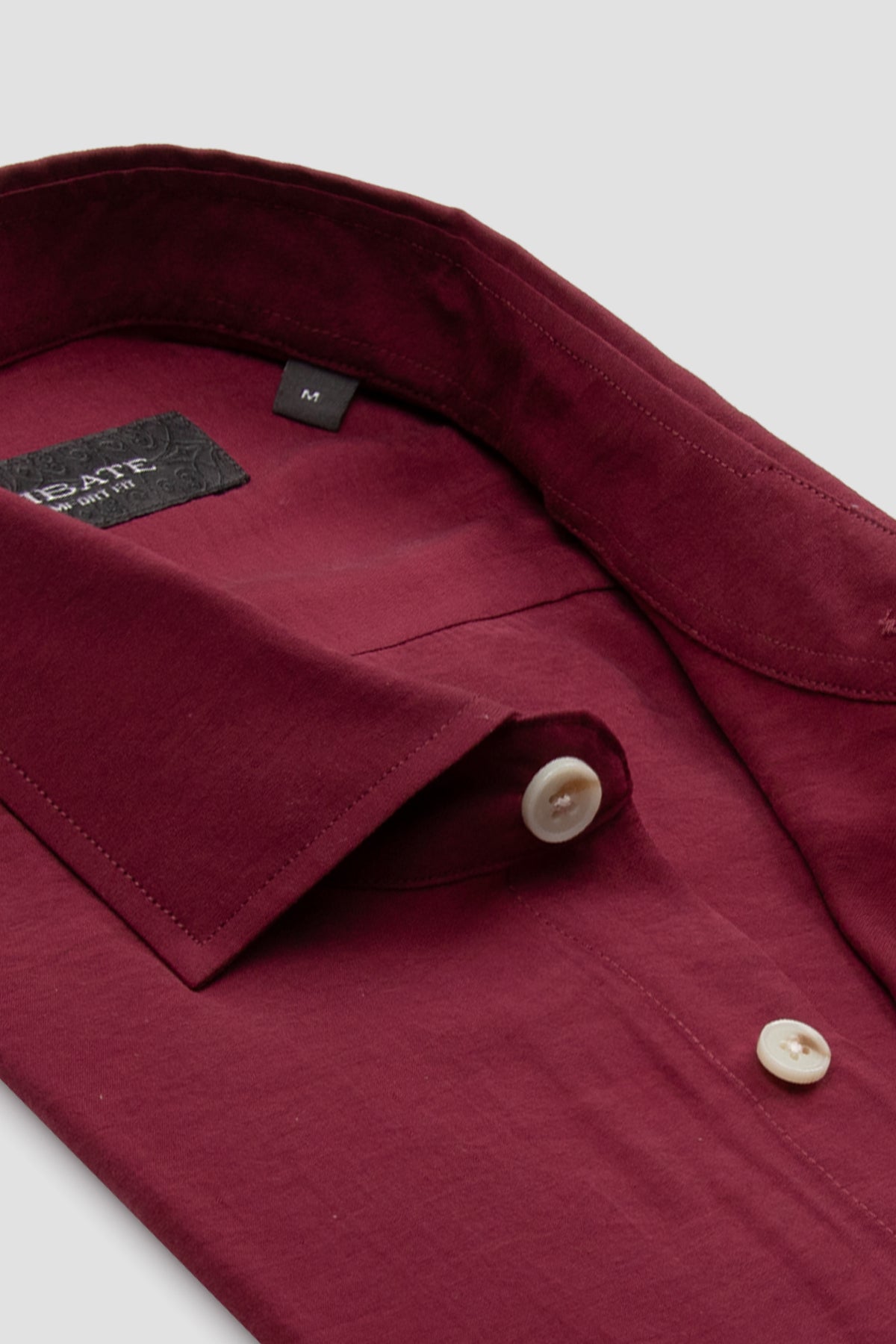 Abbate Como Modal Modal Karışımlı Comfort Fit Bordo Klasik Yaka Erkek Düz Gömlek