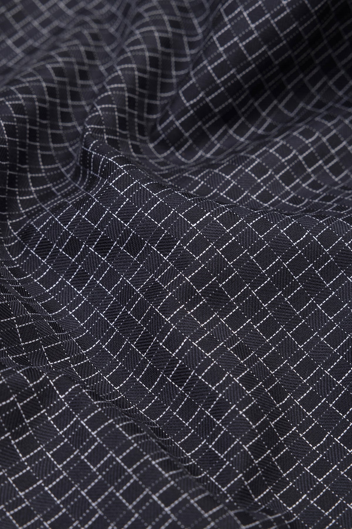 Abbate Sky Poplin Pamuklu Comfort Fit Siyah Erkek Kareli Şort