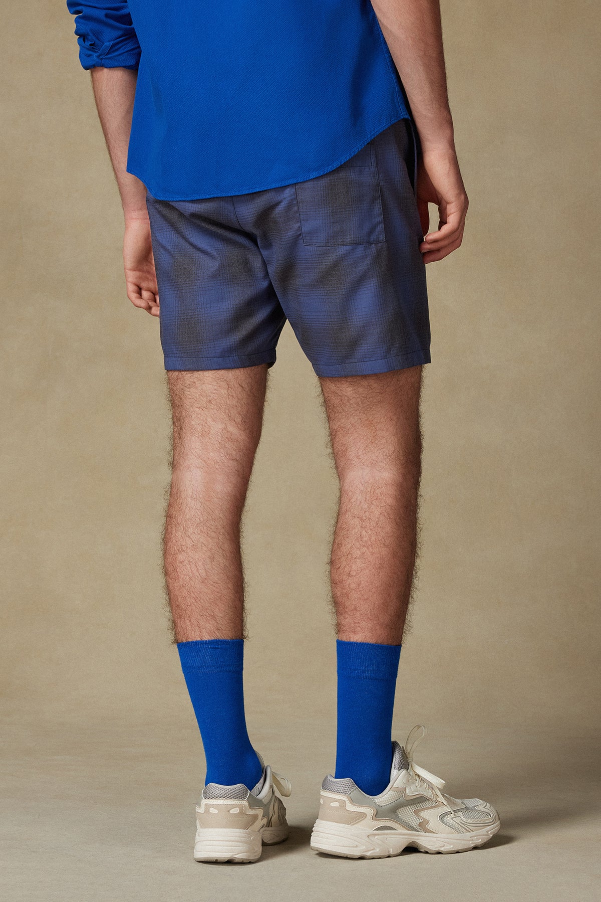 Abbate Sky Poplin Pamuklu Comfort Fit Lacivert Erkek Çizgili Şort