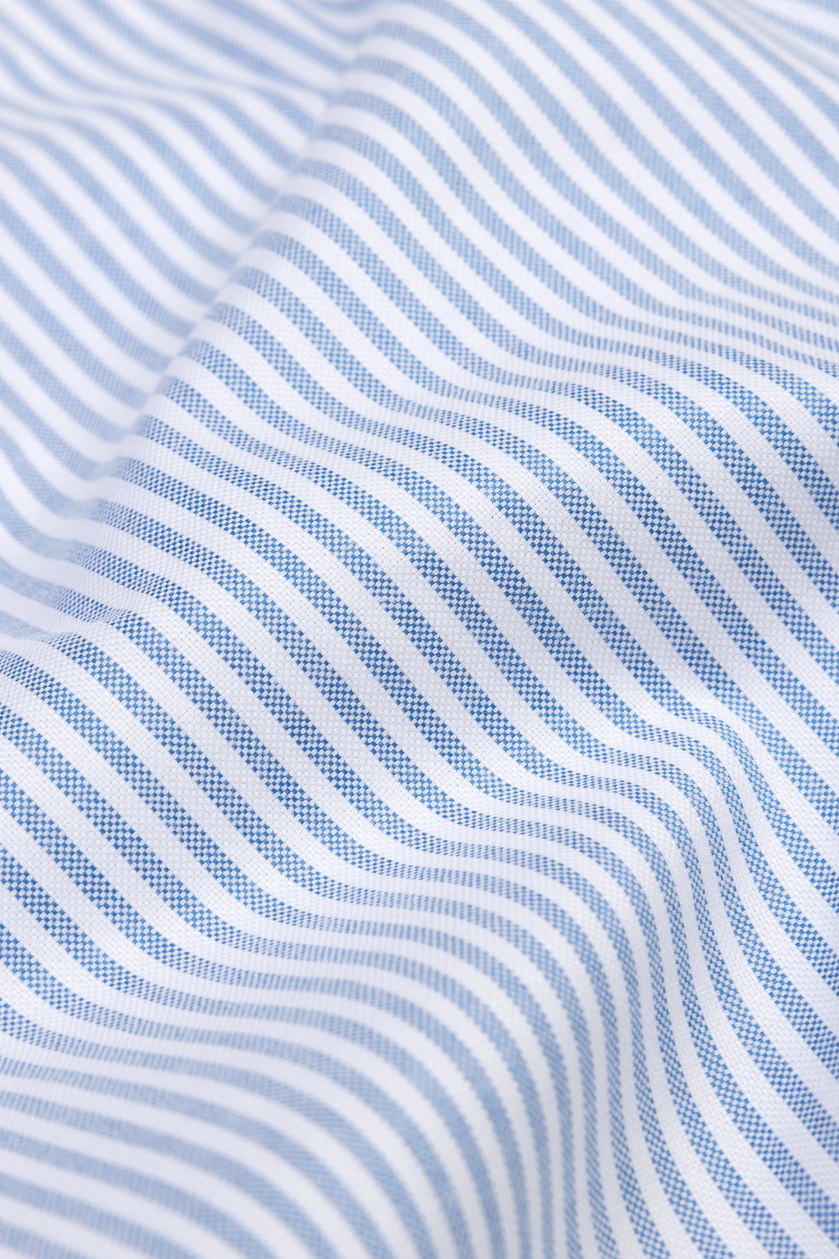 Abbate Sky Oxford Stretch Pamuk Karışımlı Comfort Fit Açık Mavi Erkek Çizgili Şort