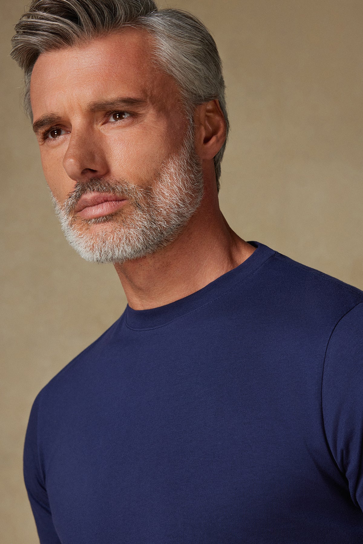 Abbate Easy Penye Pamuklu Comfort Fit Lacivert Bisiklet Yaka Erkek Düz T-Shirt