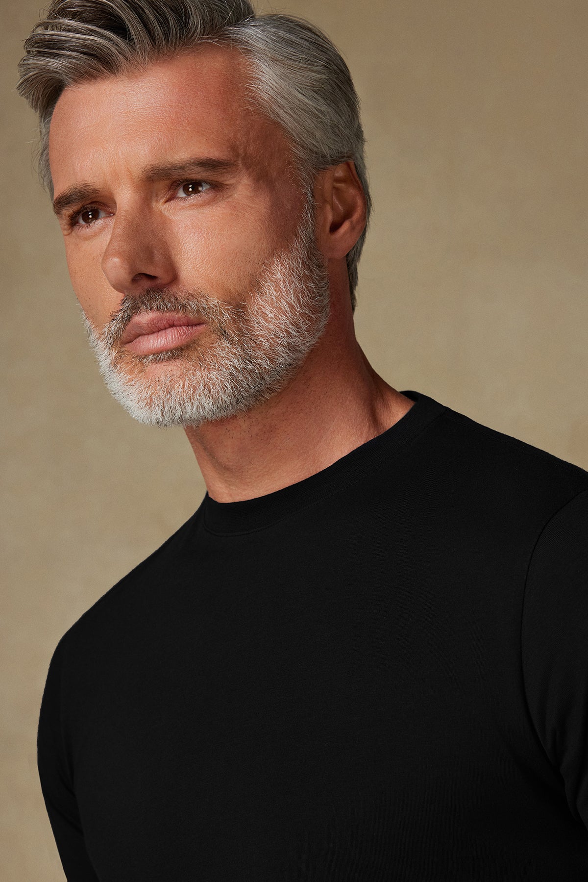 Abbate Easy Penye Pamuklu Comfort Fit Siyah Bisiklet Yaka Erkek Düz T-Shirt