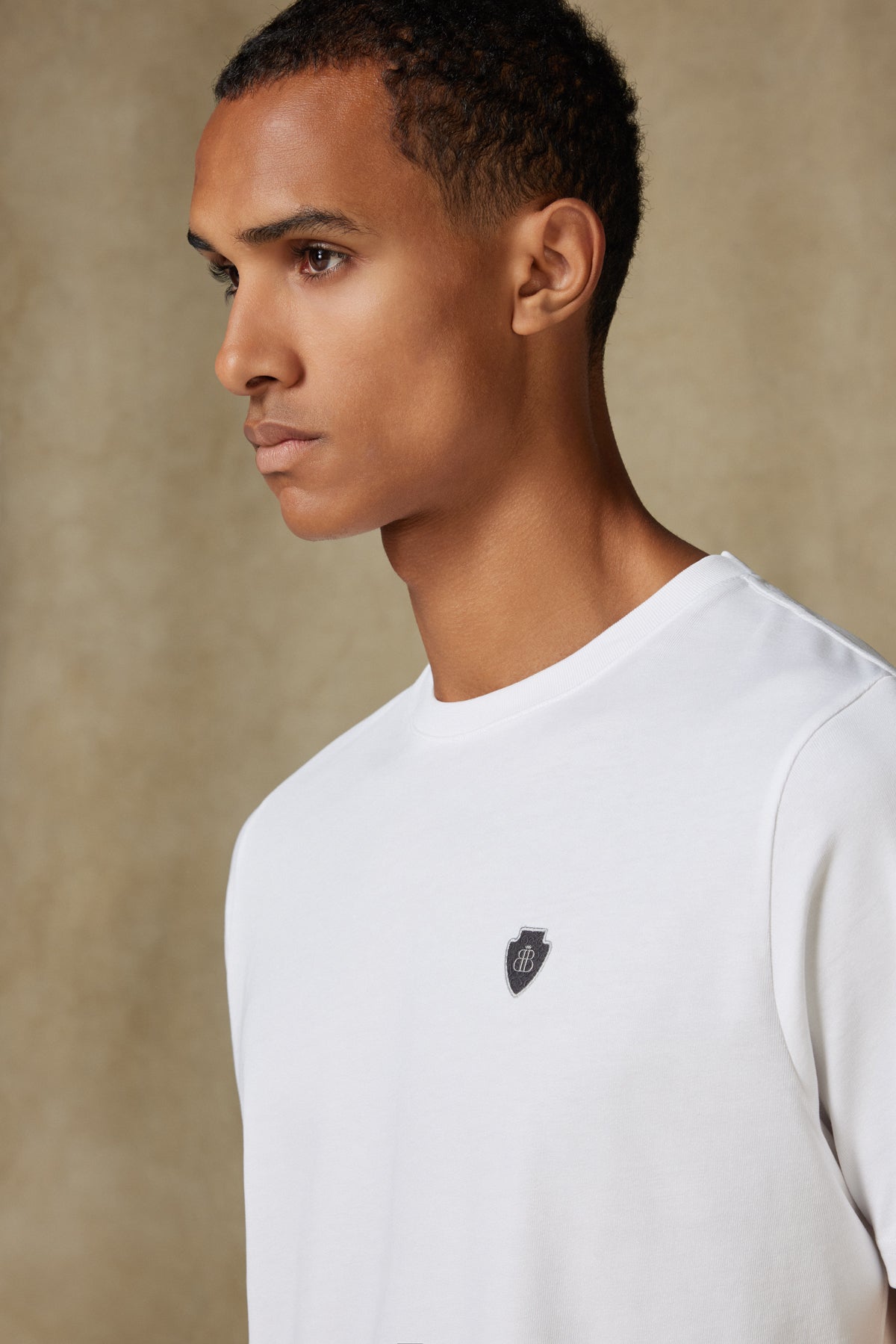 Abbate Edge Kalın Penye Pamuklu Comfort Fit Beyaz Bisiklet Yaka Erkek Düz T-Shirt