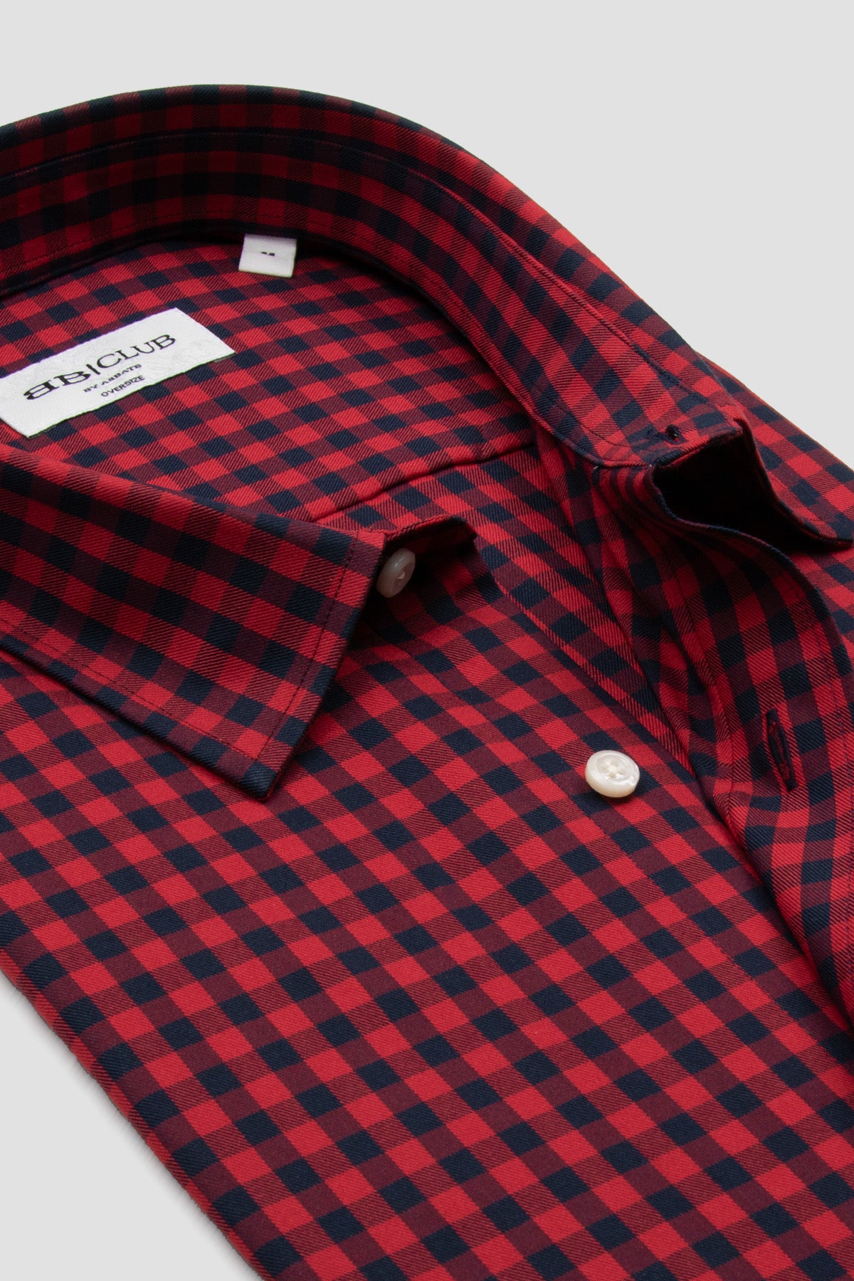 BB Club Rio Twill Pamuk Karışımlı Oversize Fit Kırmızı Klasik Yaka Erkek Kareli Gömlek