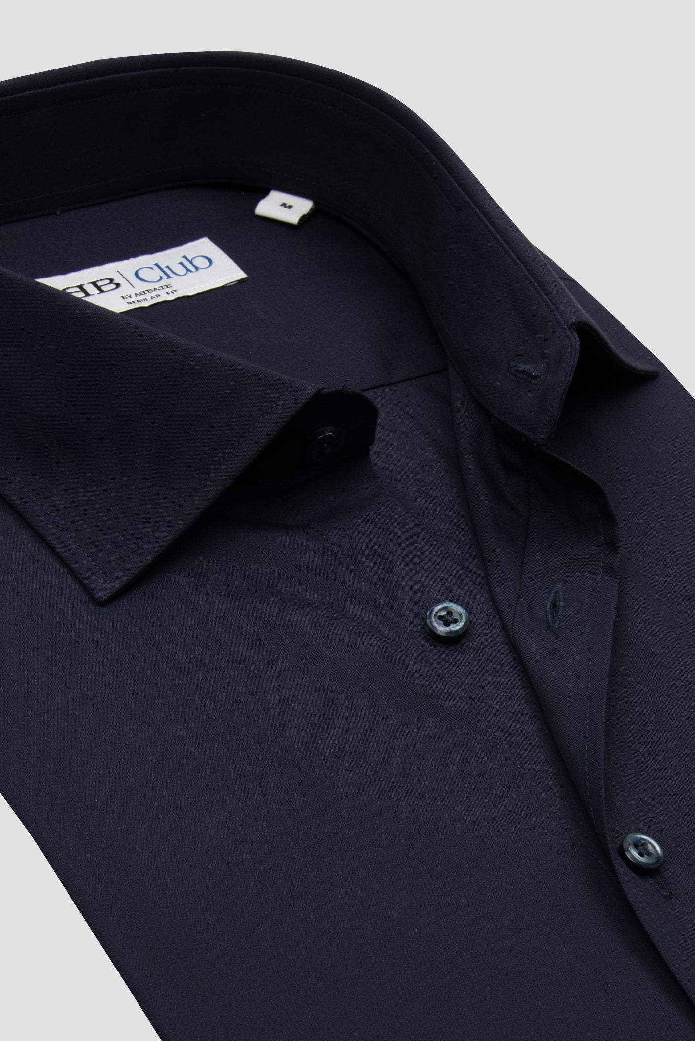 BB Club Lima Poplin Pamuk Polyester Regular Fit Lacivert Klasik Yaka Erkek Düz Gömlek