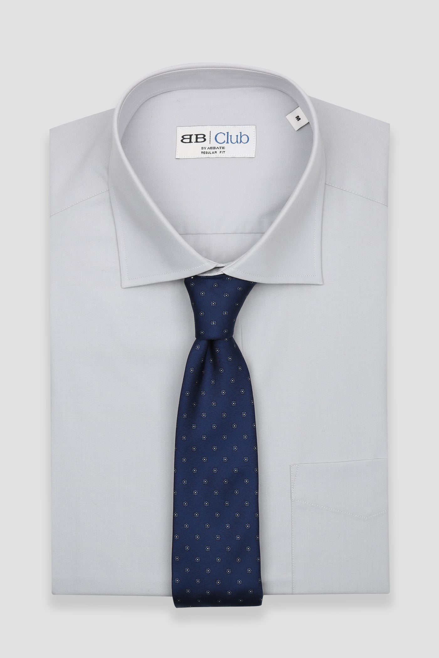 BB Club Lima Poplin Pamuk Polyester Regular Fit Açık Gri Klasik Yaka Erkek Düz Gömlek