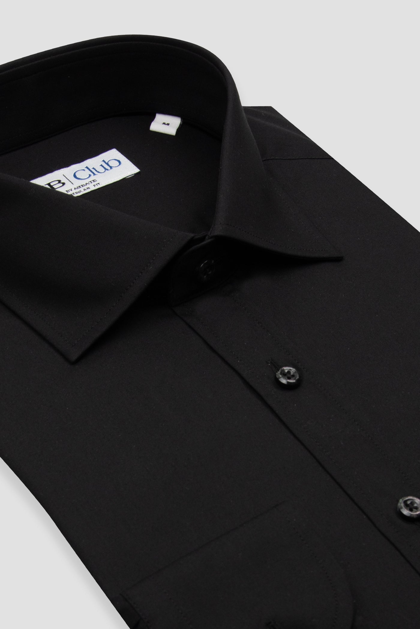 BB Club Lima Poplin Pamuk Polyester Regular Fit Siyah Klasik Yaka Erkek Düz Gömlek