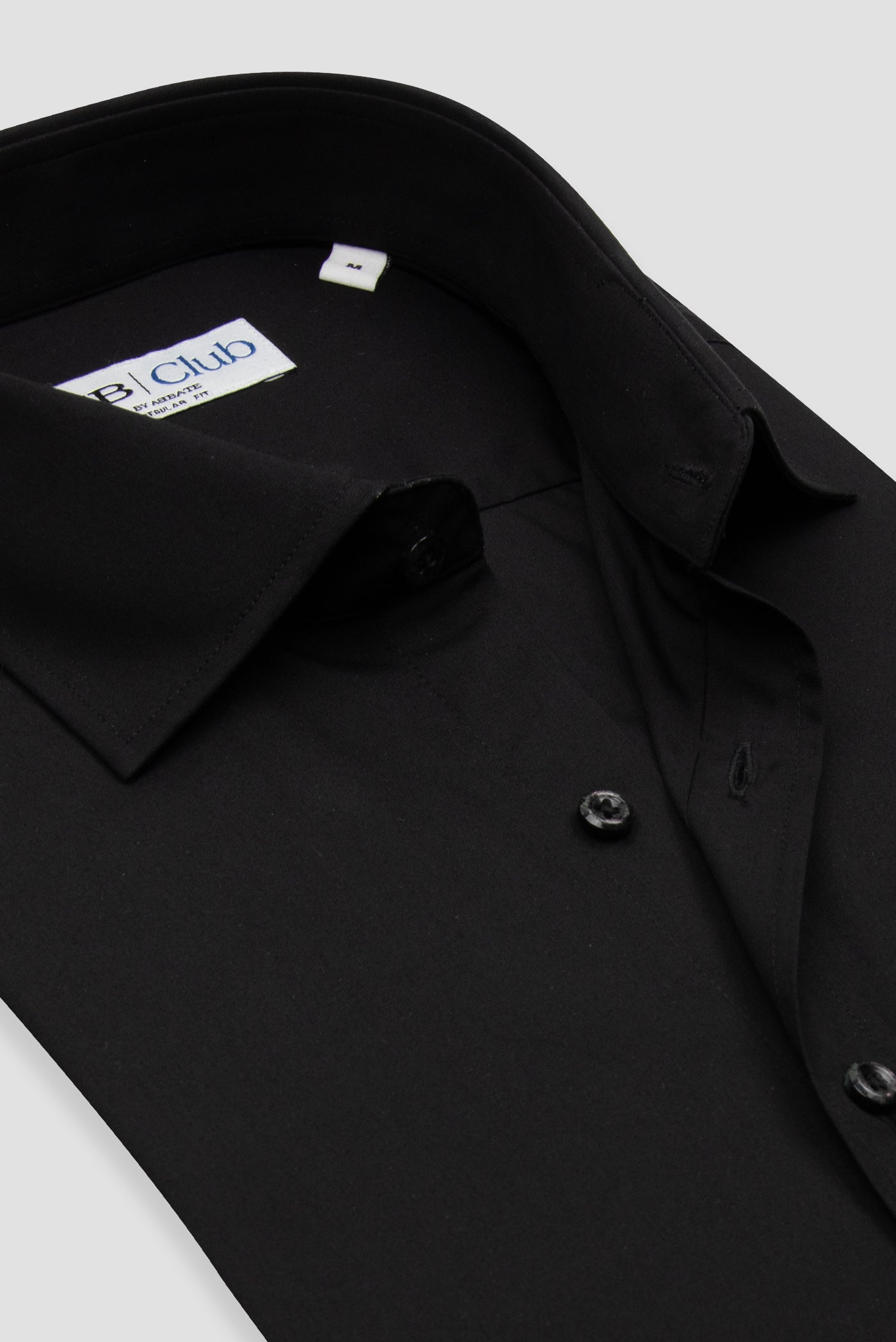 BB Club Lima Poplin Pamuk Polyester Regular Fit Siyah Klasik Yaka Erkek Düz Gömlek